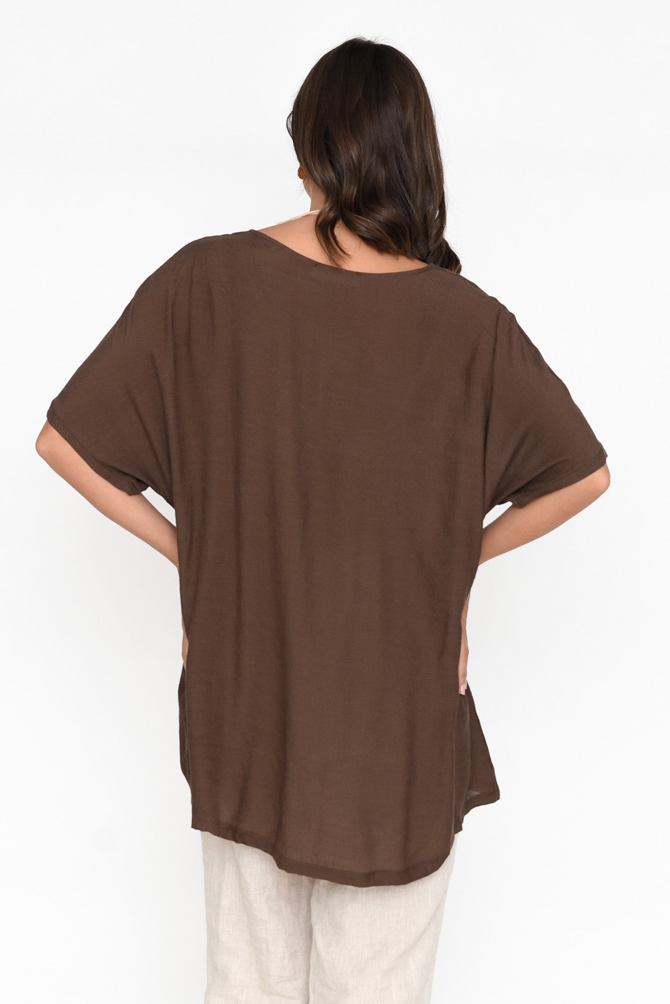 Elvira Chocolate Drape Top