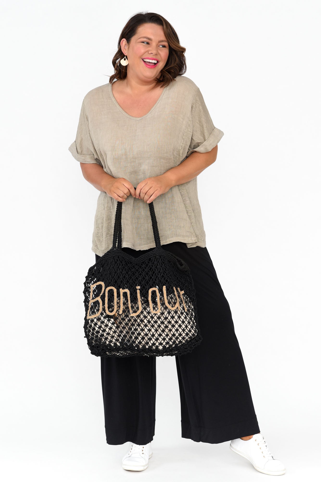 Lola Black Micro Modal Wide Leg Pant