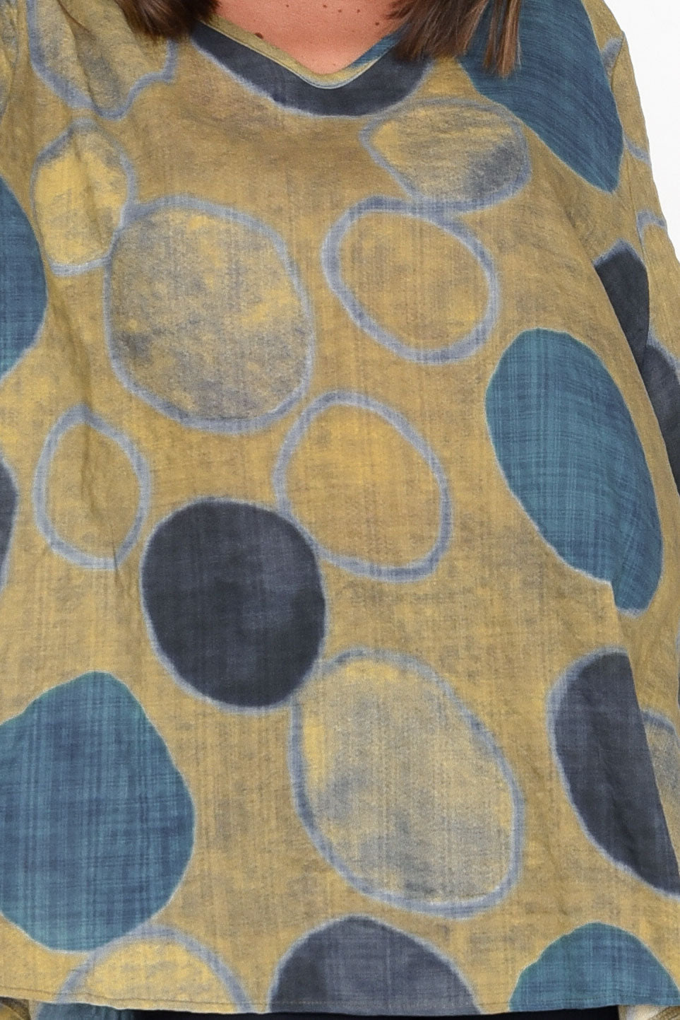 Abra Blue Spot Oversized Top