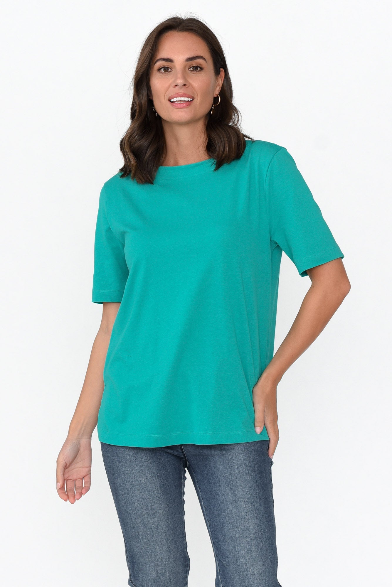 Rosalie Jade Green Cotton Tee