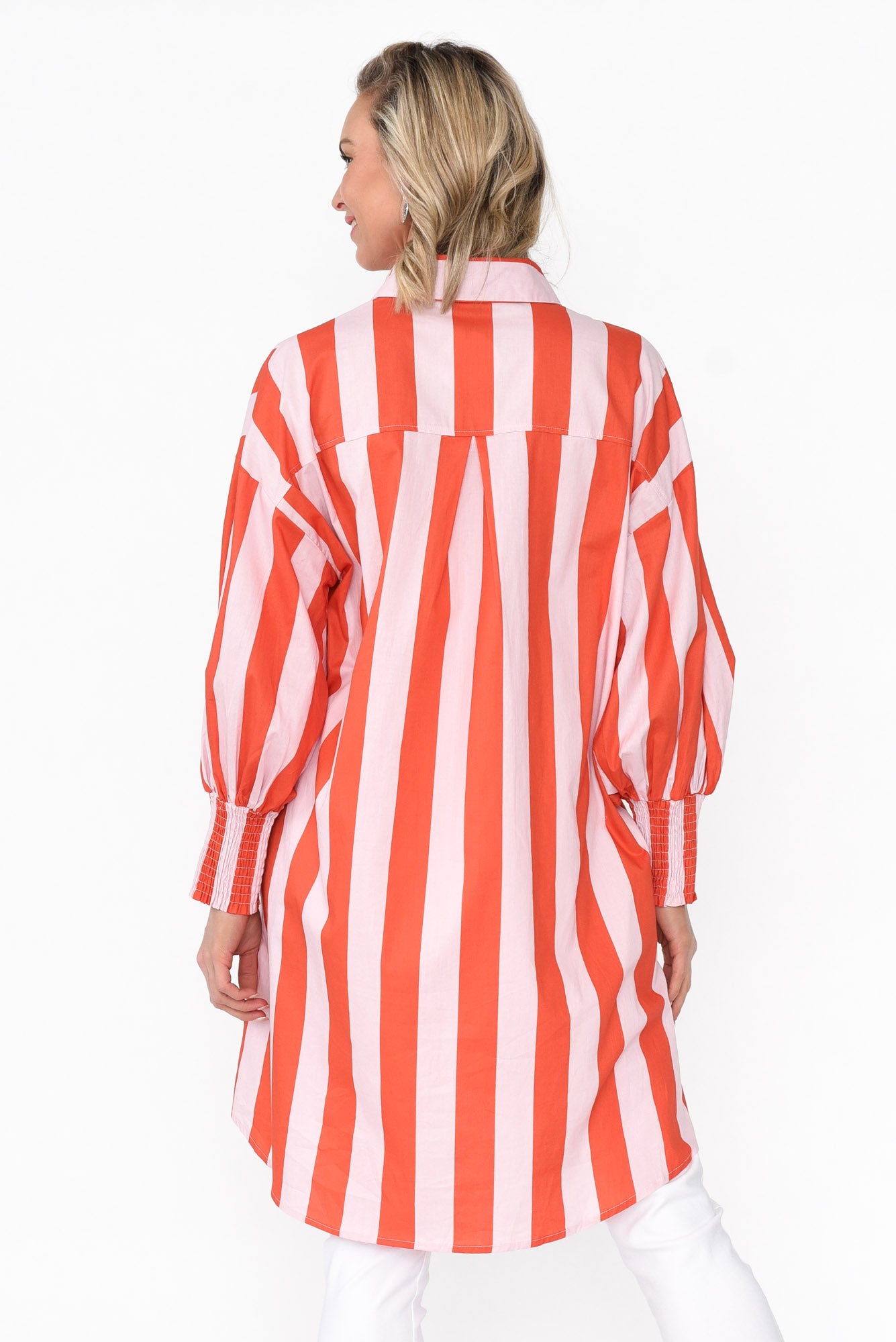 Kalani Pink Stripe Cotton Tunic