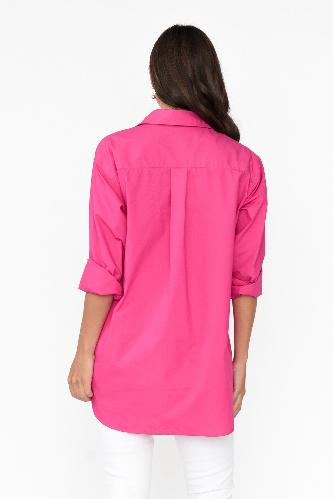 Verdel Hot Pink Cotton Shirt