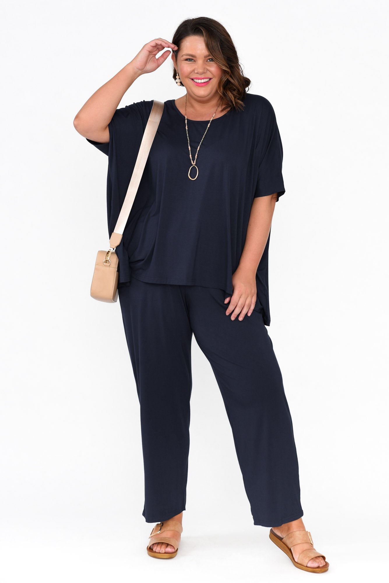 Rosella Navy Bamboo Pant
