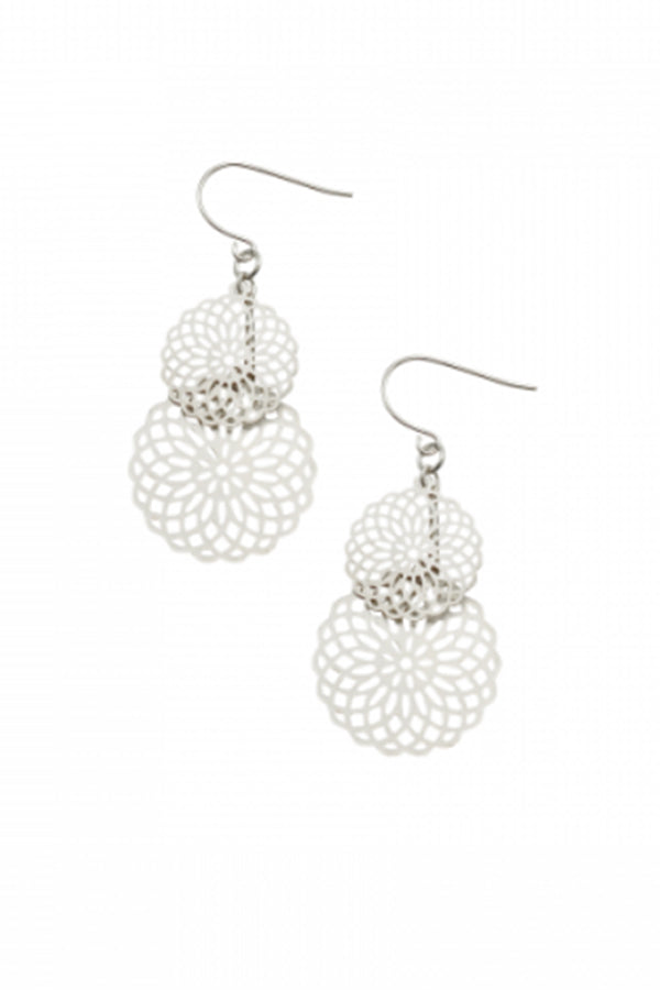 Silver Double Kaleidoscope Earring