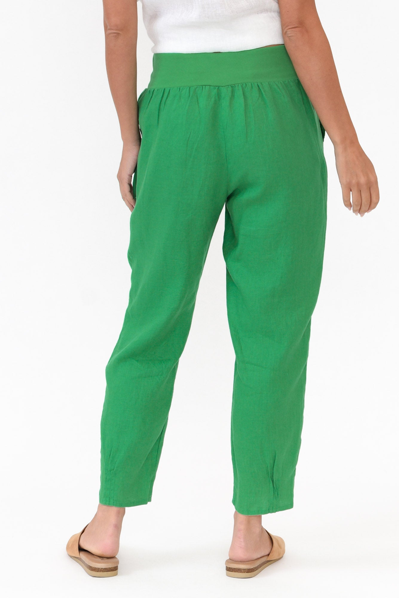 Tatum Green Linen Pant