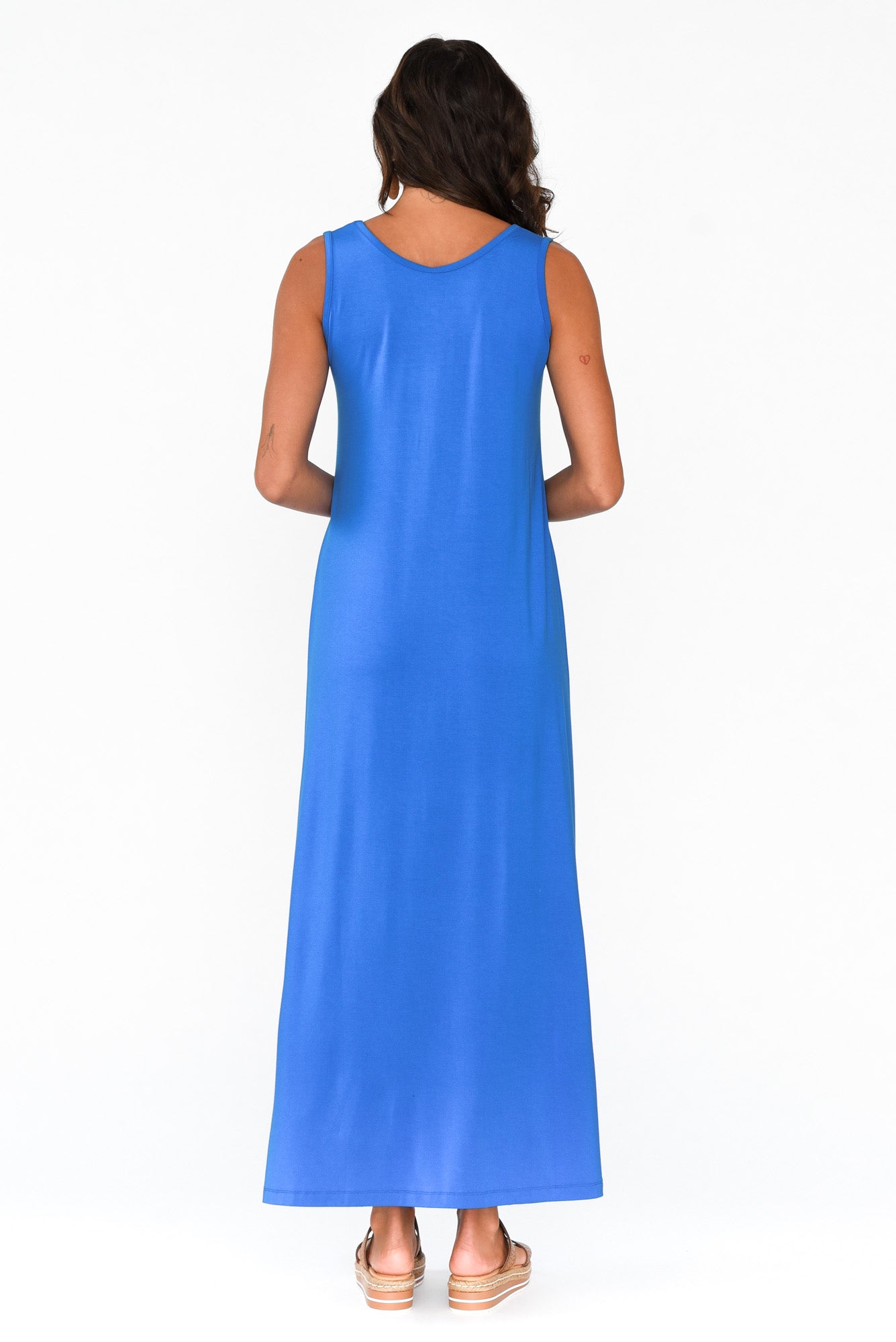 Janet Cobalt Bamboo Maxi Dress