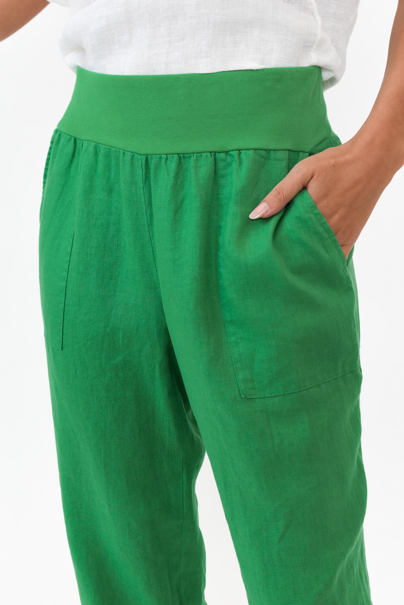 Tatum Green Linen Pant