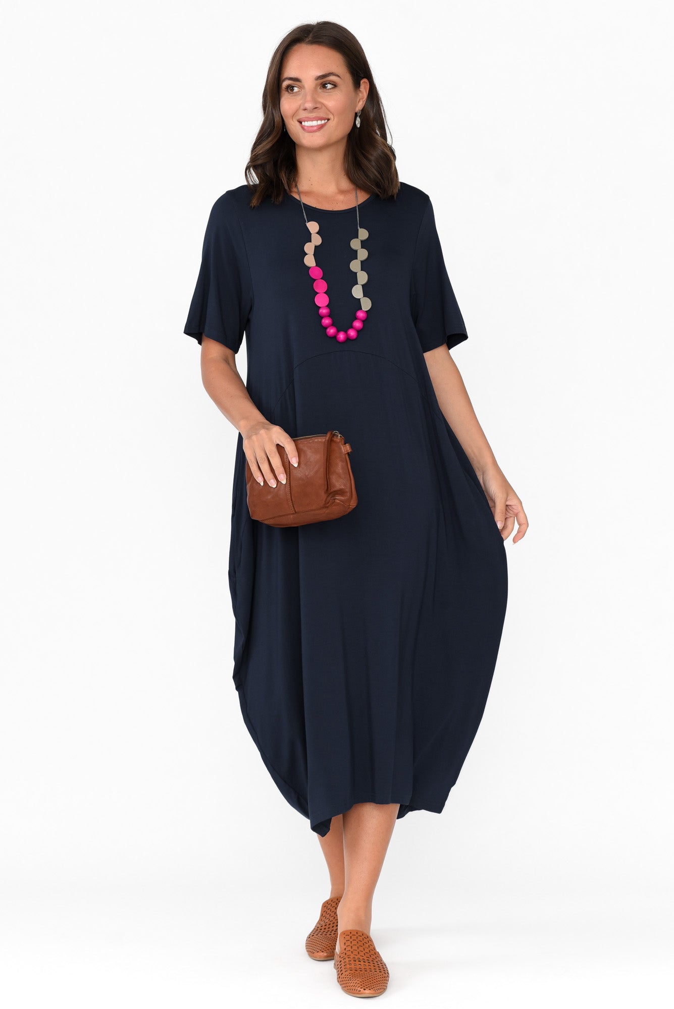 Samiya Navy Bamboo Dress