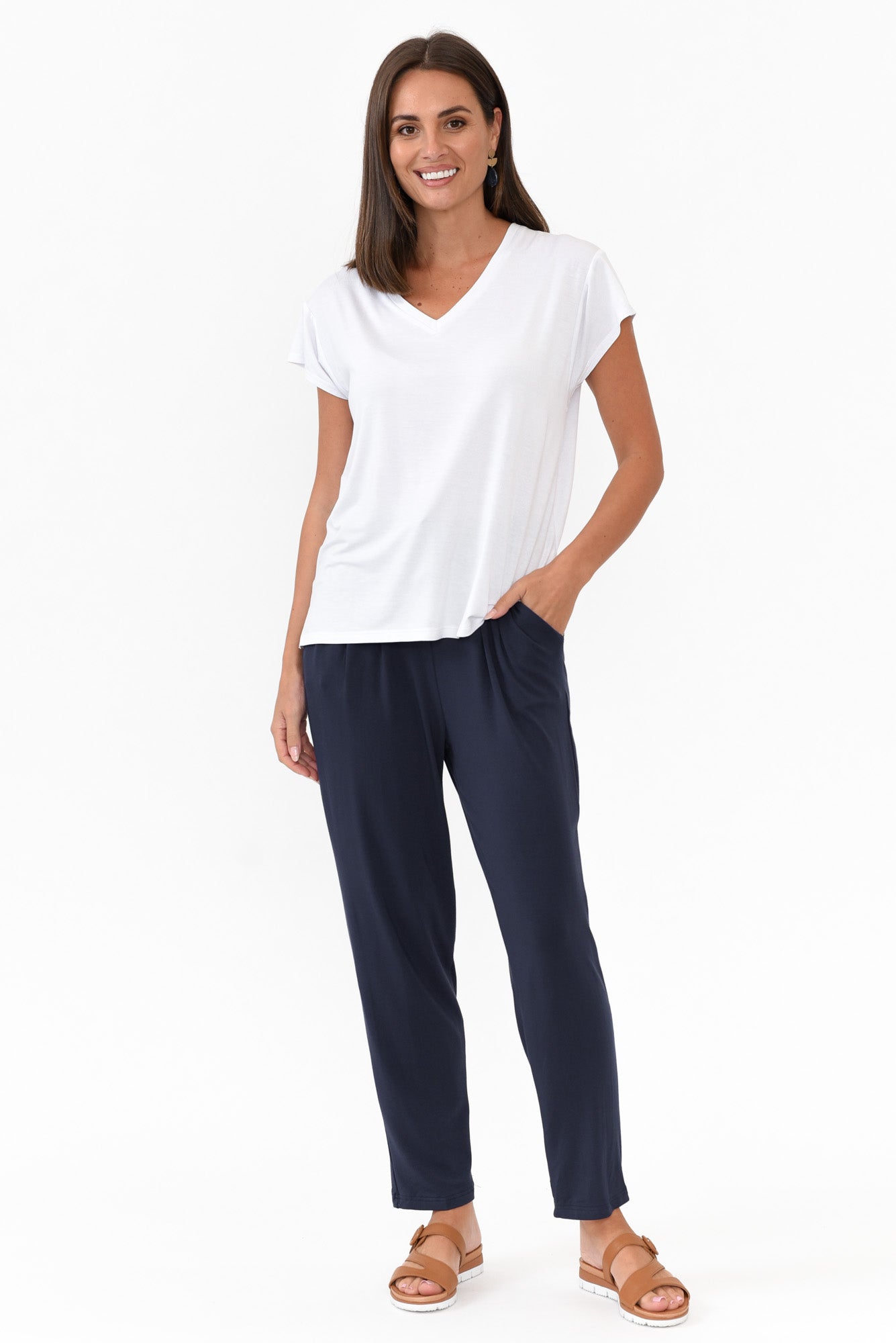 Jenkins White Modal Tee