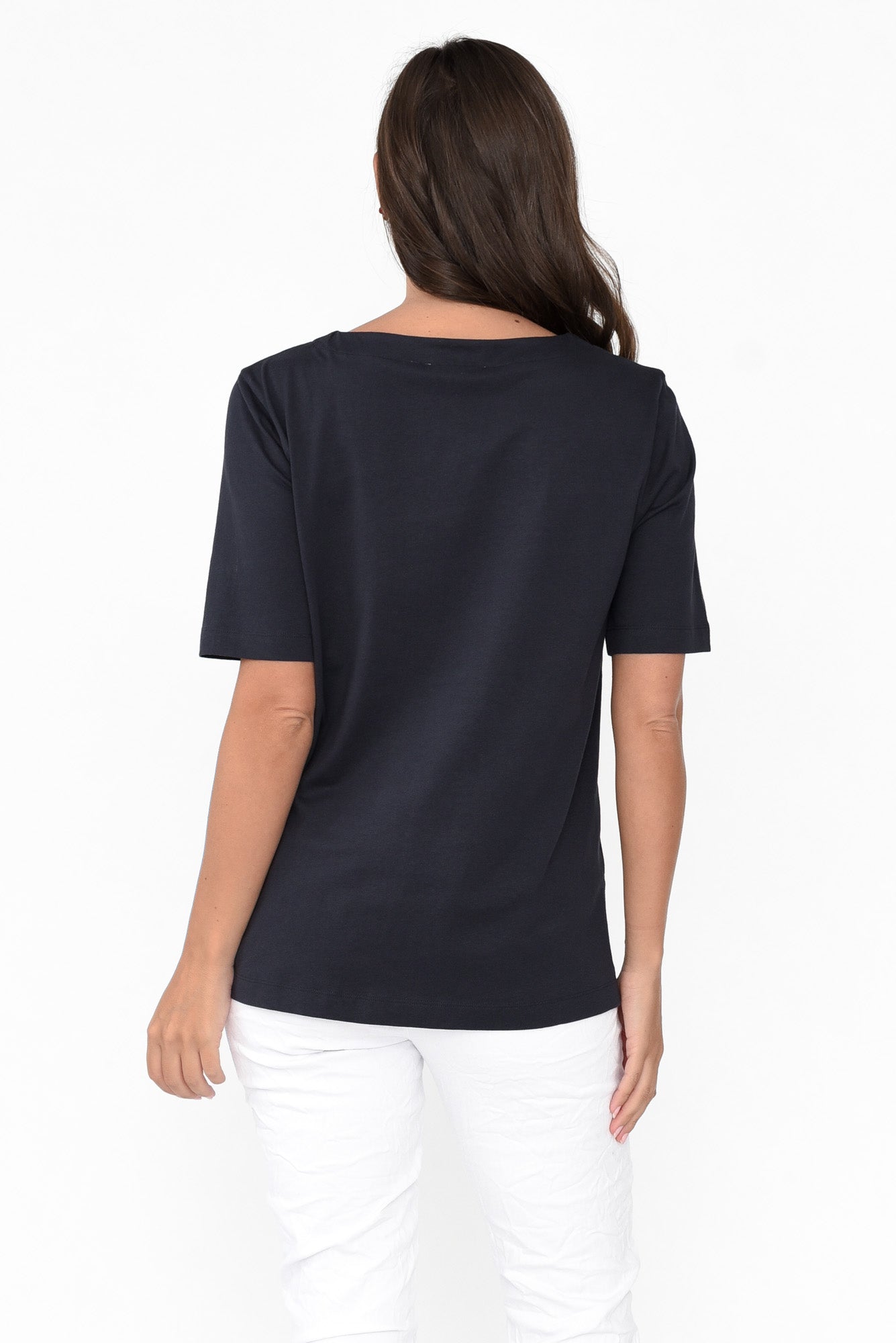 Rosalie Charcoal Cotton Tee