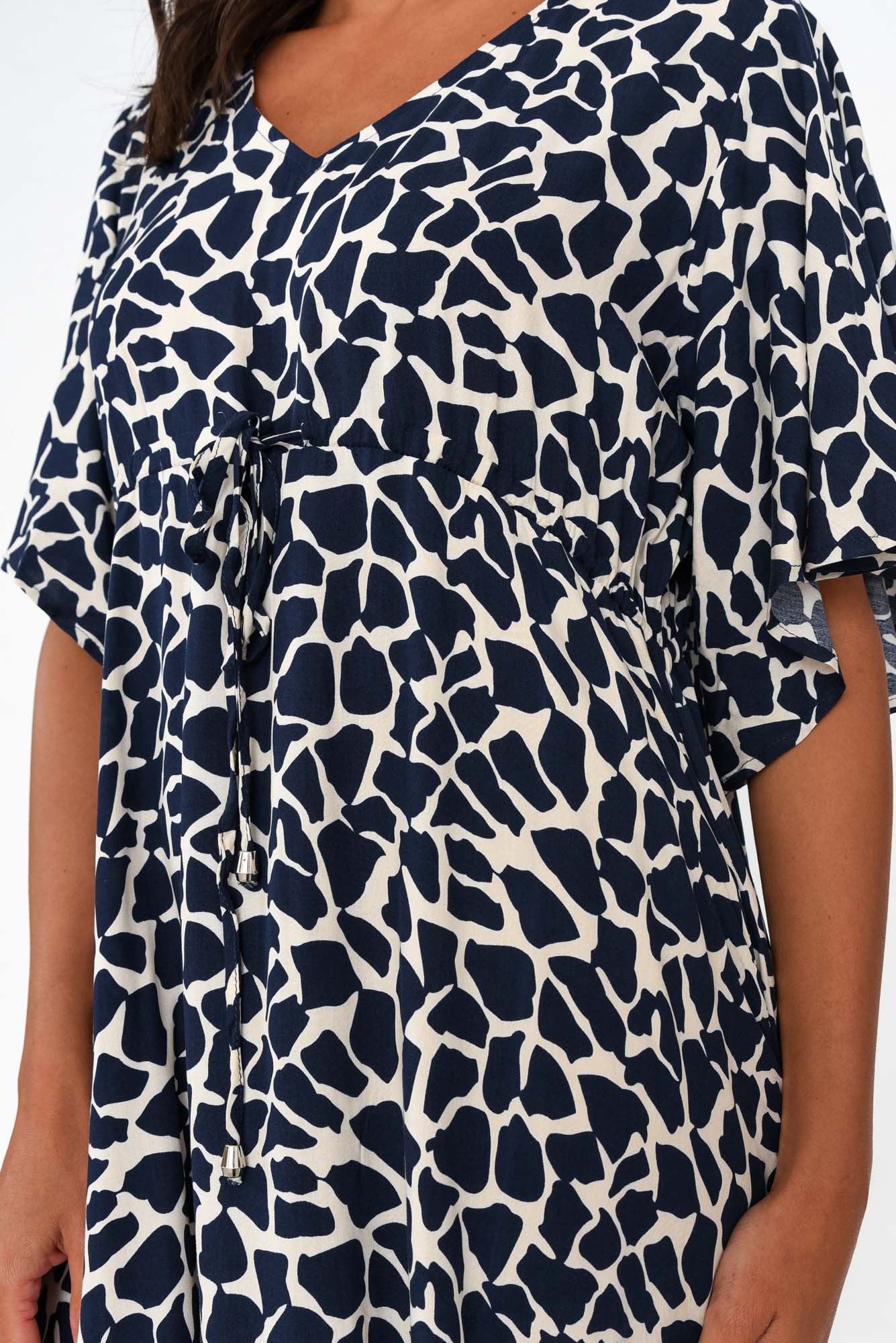 Marianna Navy Abstract Pocket Dress