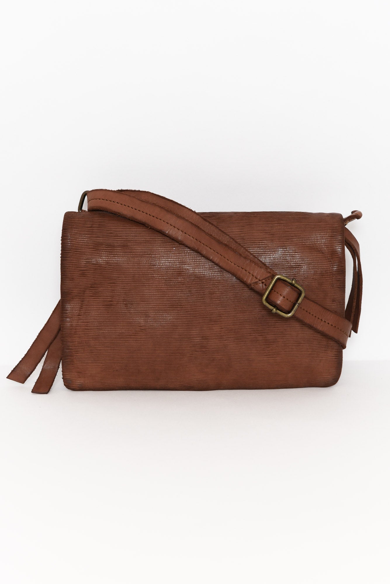 Georgia Cognac Leather Crossbody Bag