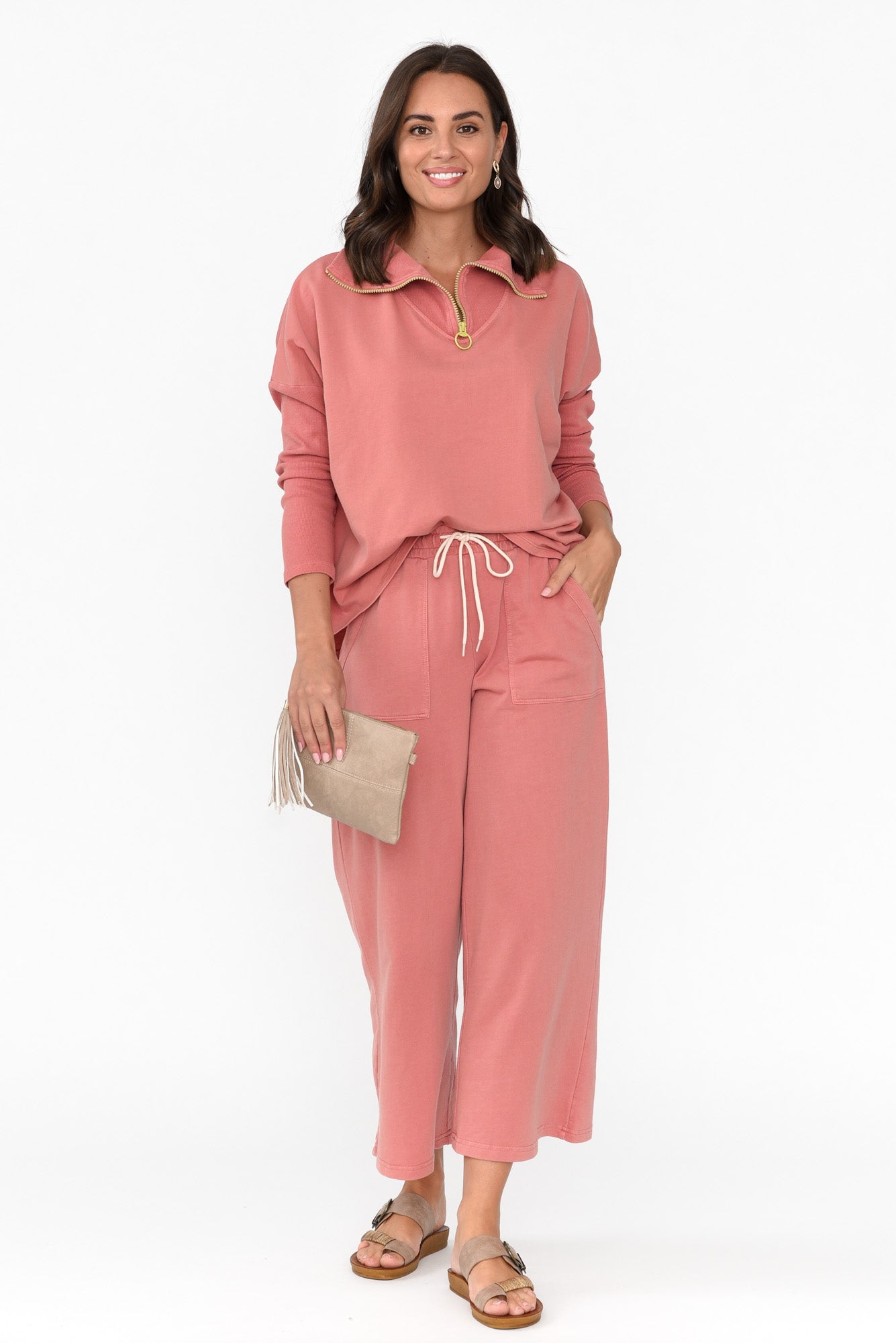 Mariam Blush Relaxed Track Pant