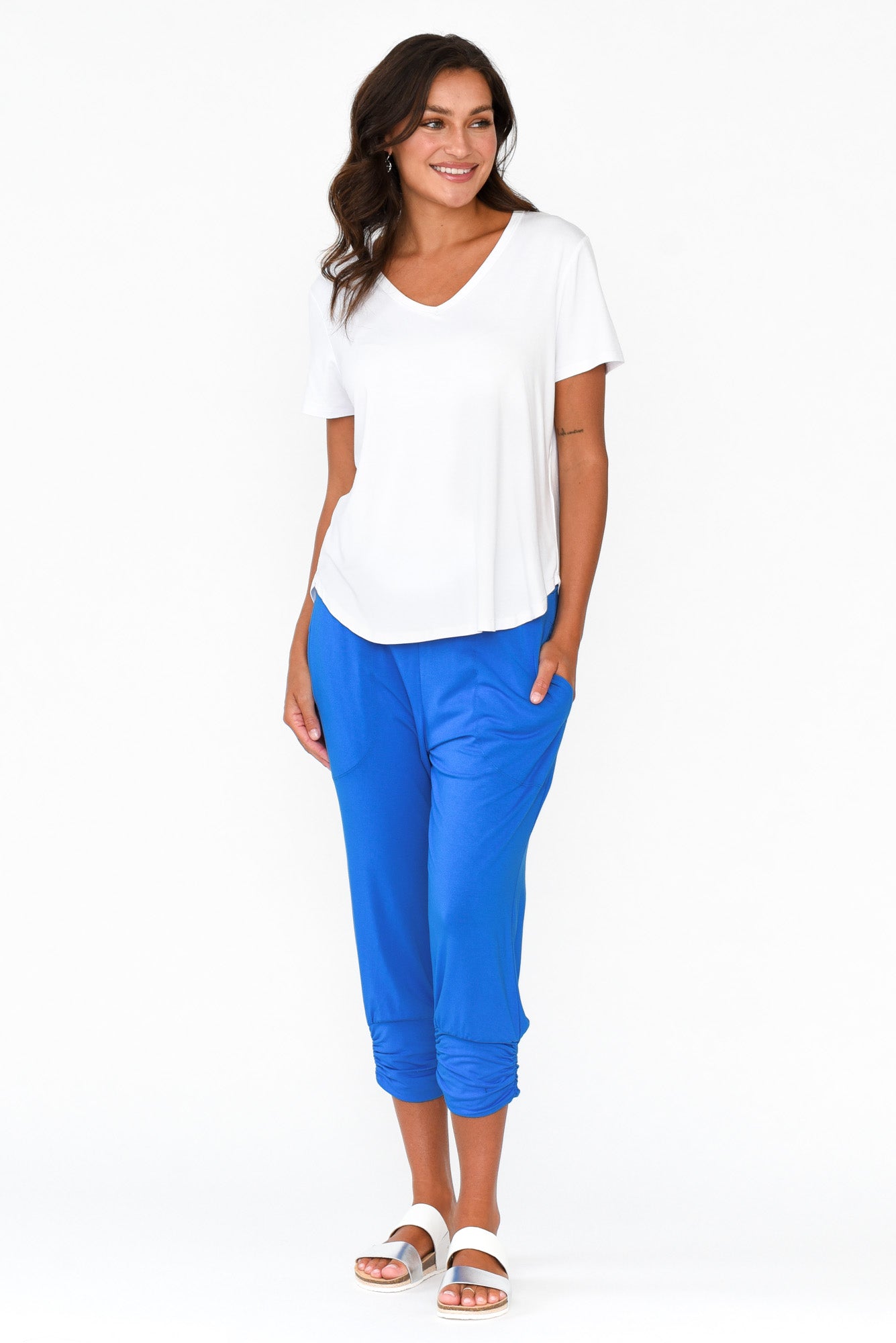 Perry Cobalt Bamboo Crop Pant