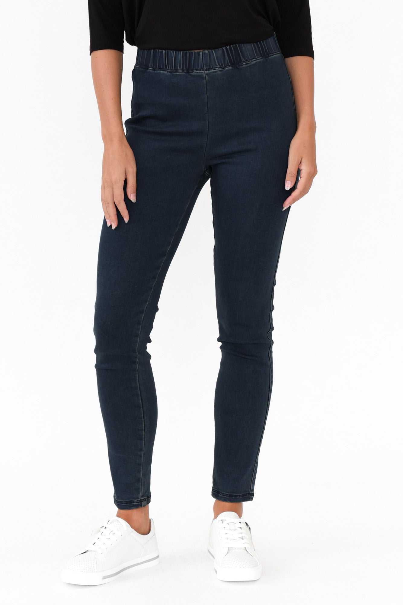 Polly Blue Cotton Stretch Pant