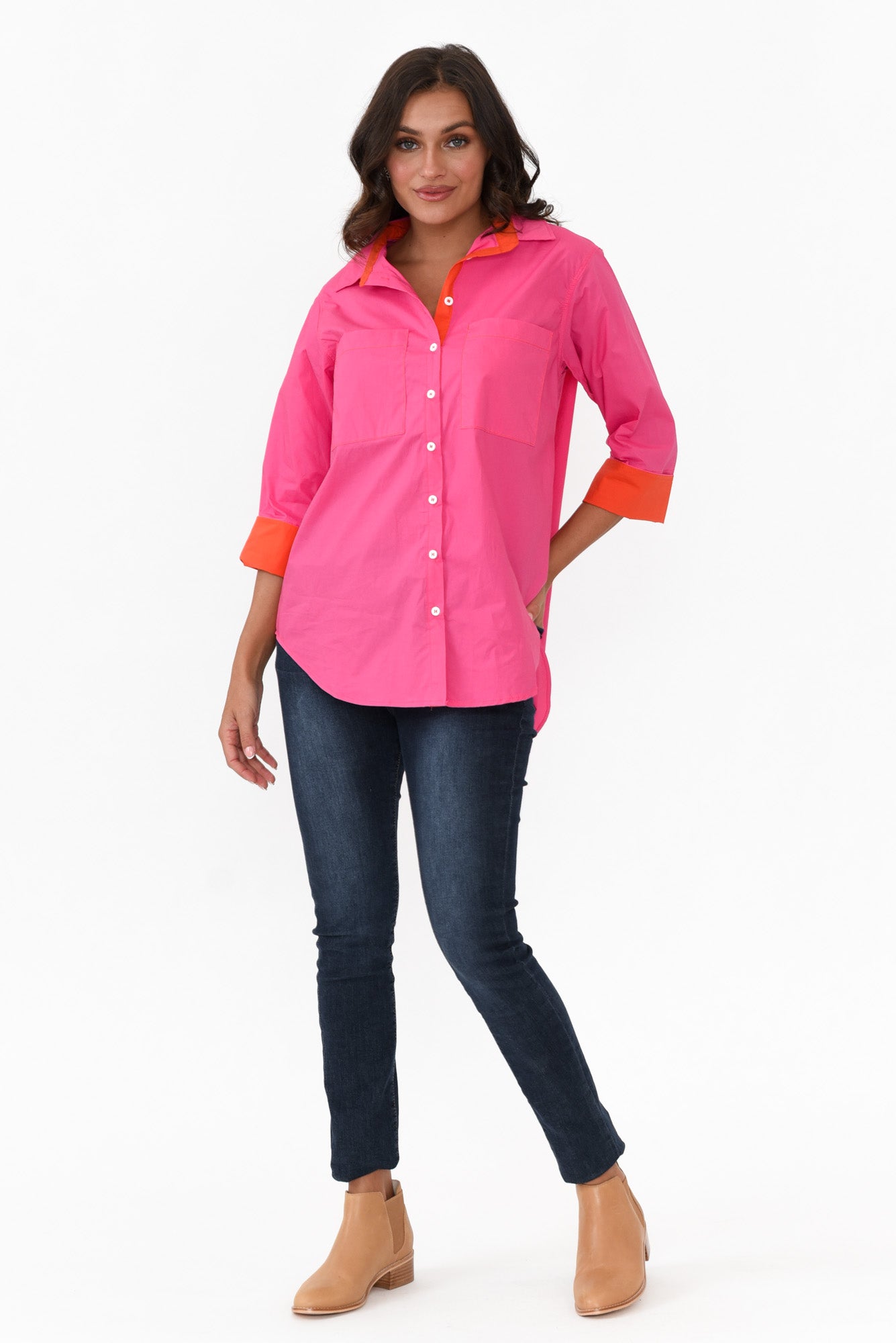 Kingsley Hot Pink Cotton Shirt
