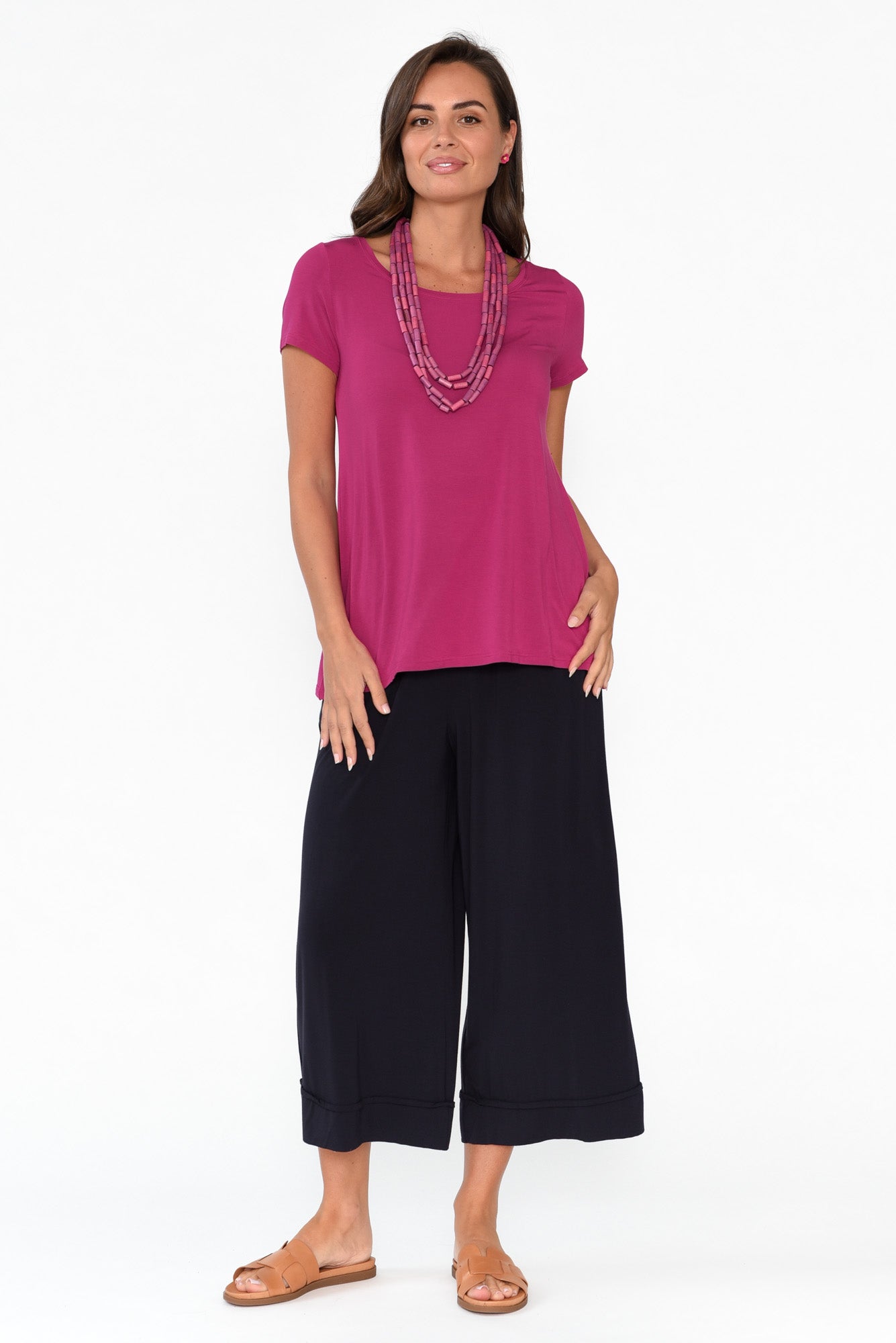 Fuchsia Micro Modal Swing Tee