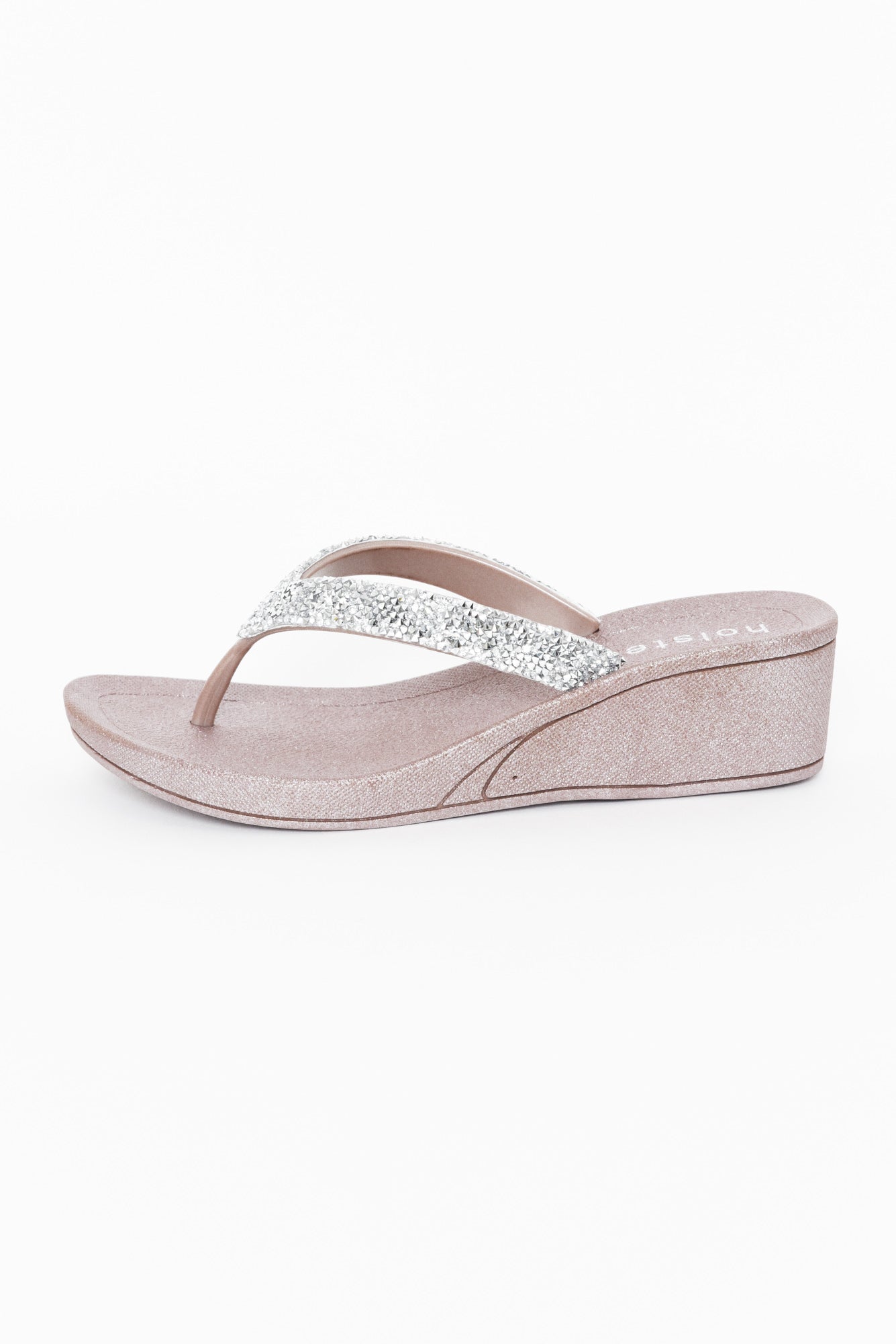 Alora Champagne Diamante Wedge