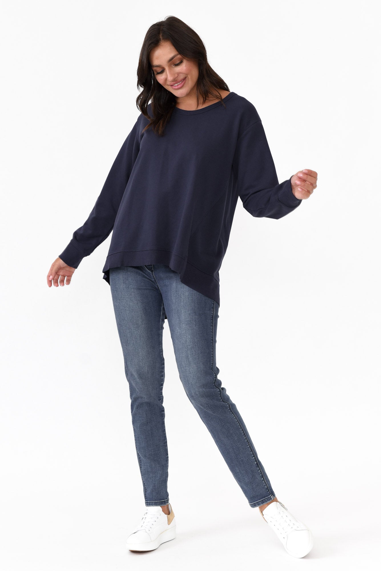 Newhaven Navy Cotton Jumper