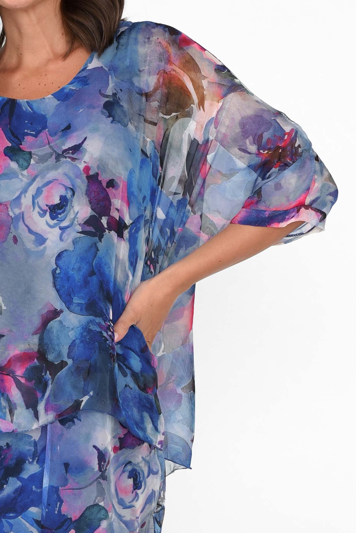 Teffy Blue Blossom Layer Dress
