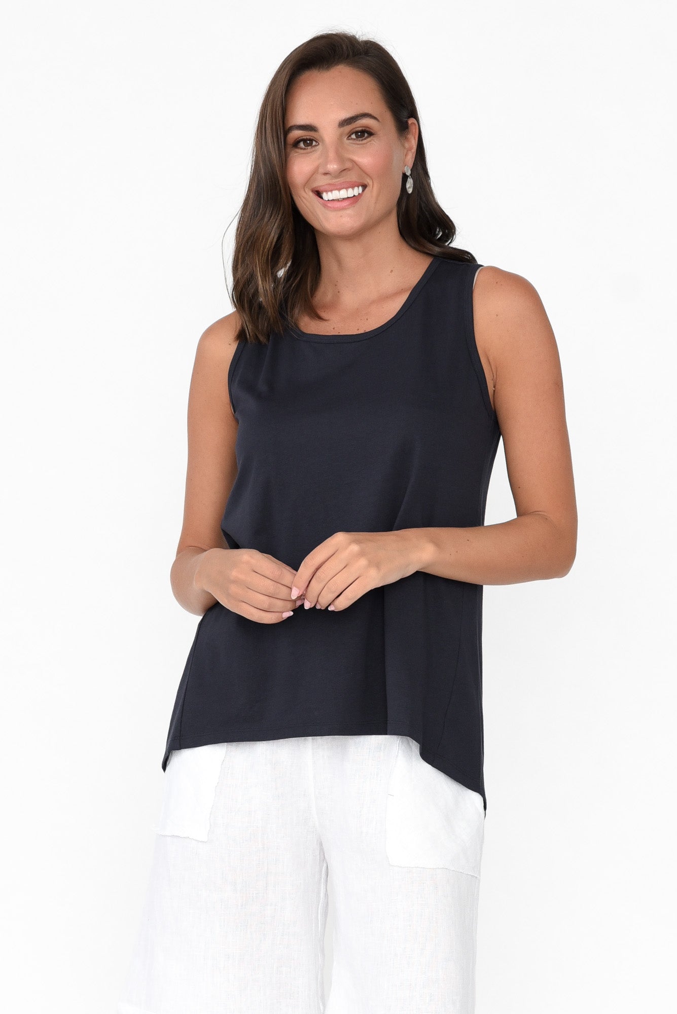 Josie Charcoal Cotton Tank