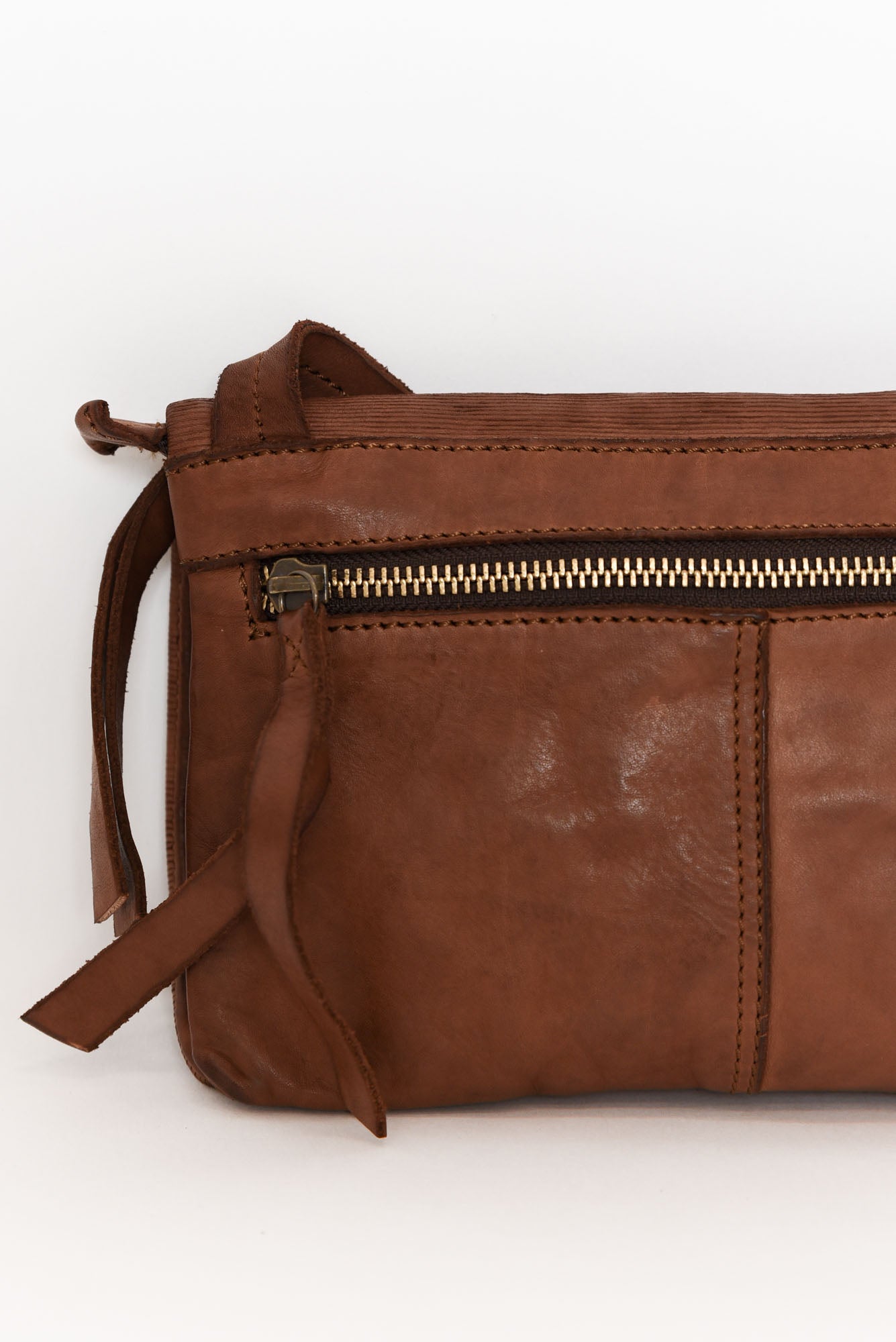 Georgia Cognac Leather Crossbody Bag