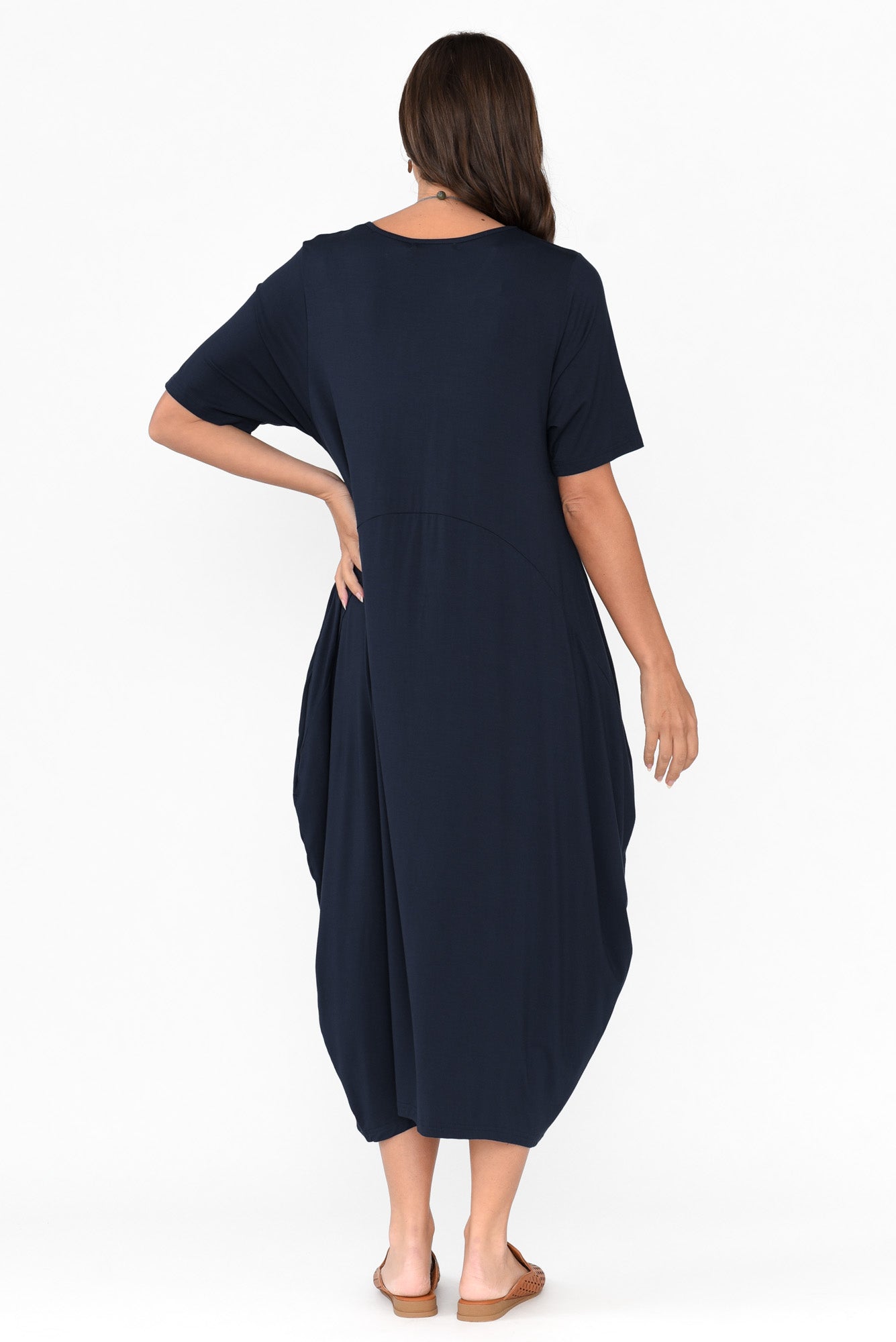 Samiya Navy Bamboo Dress