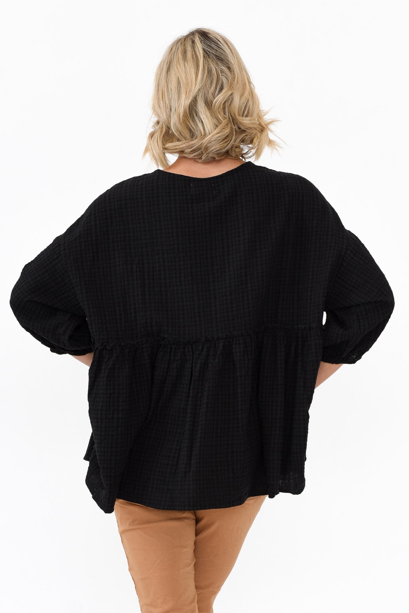Braun Black Cotton Top
