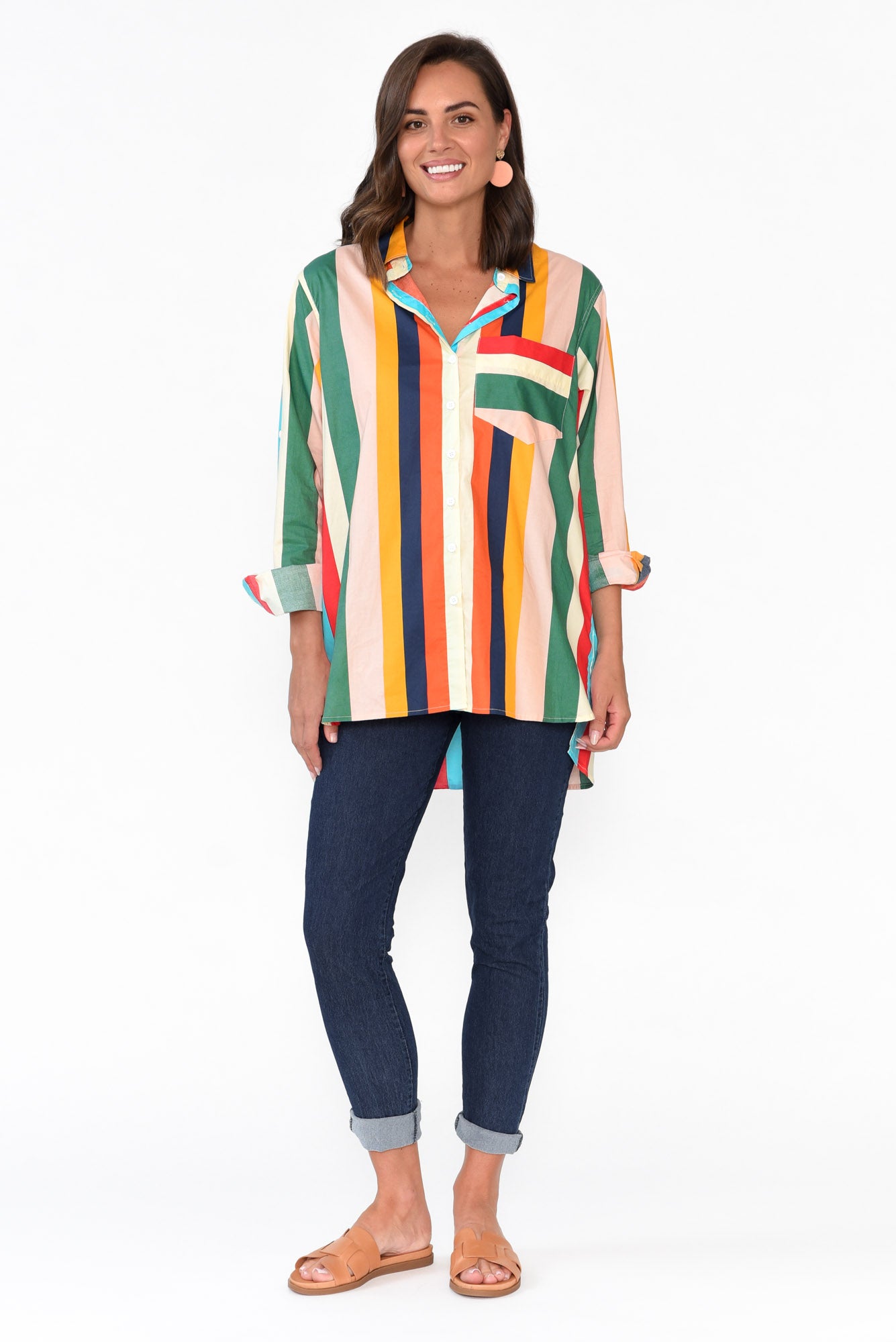 Lenka Multi Stripe Cotton Shirt