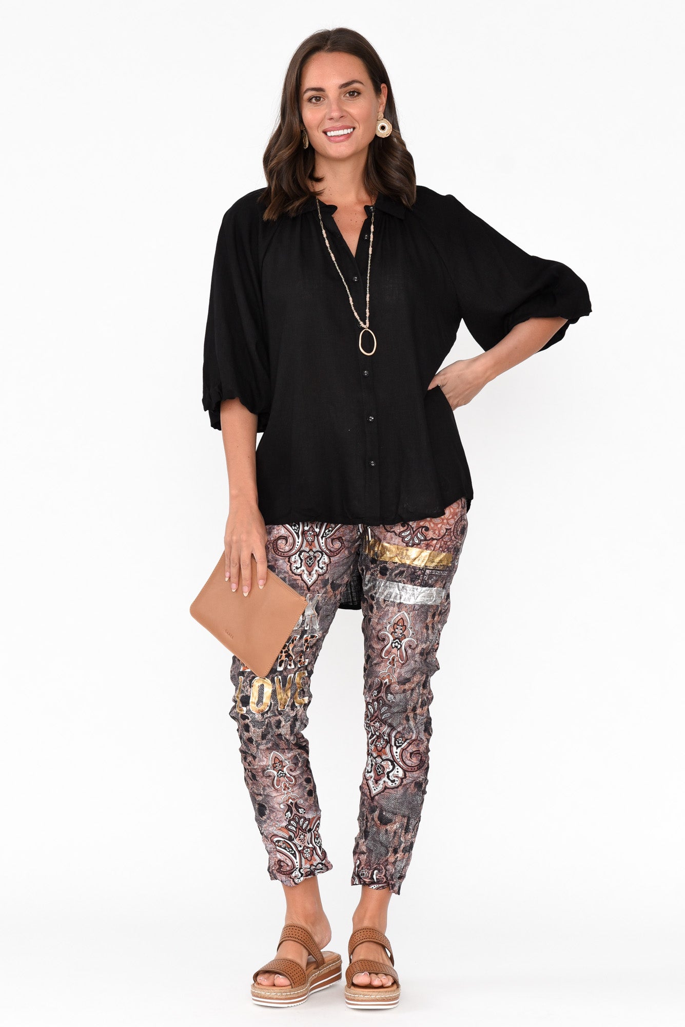 Amirah Black Button Up Shirt