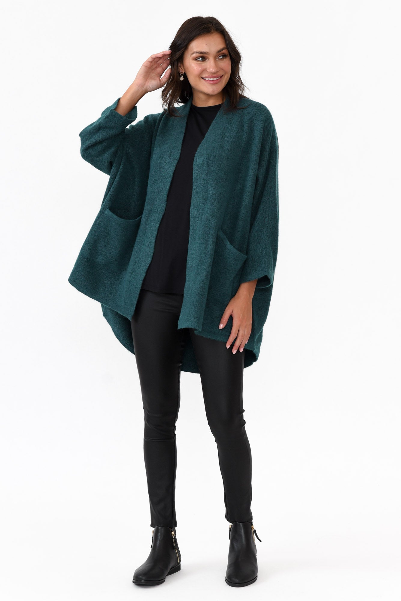 Payten Teal Magnetic Knit Cardigan