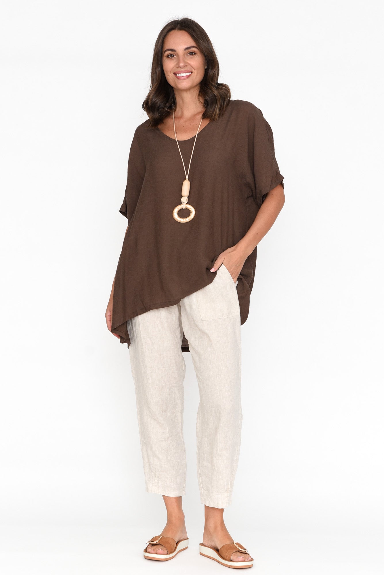 Elvira Chocolate Drape Top