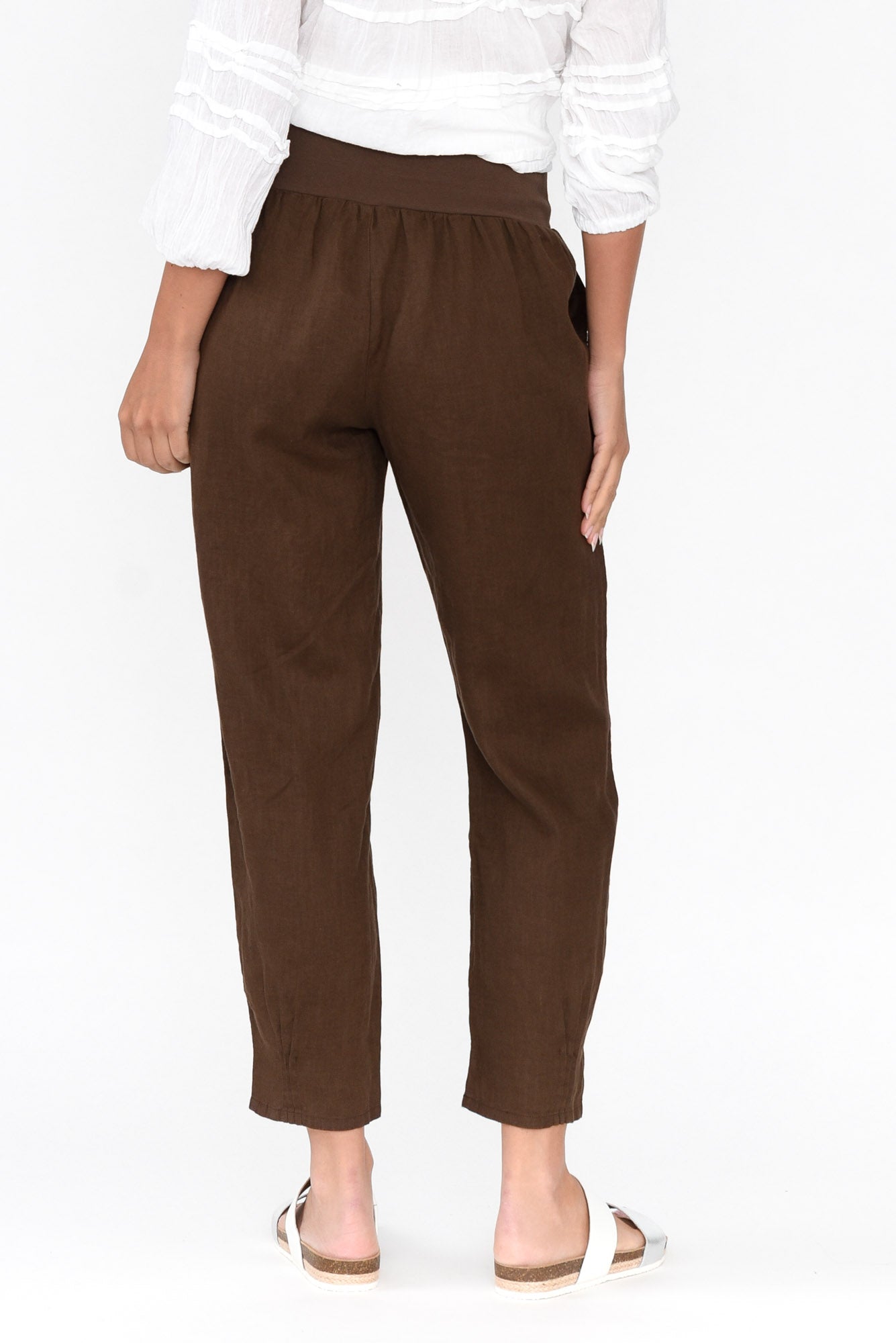 Tatum Chocolate Linen Pant