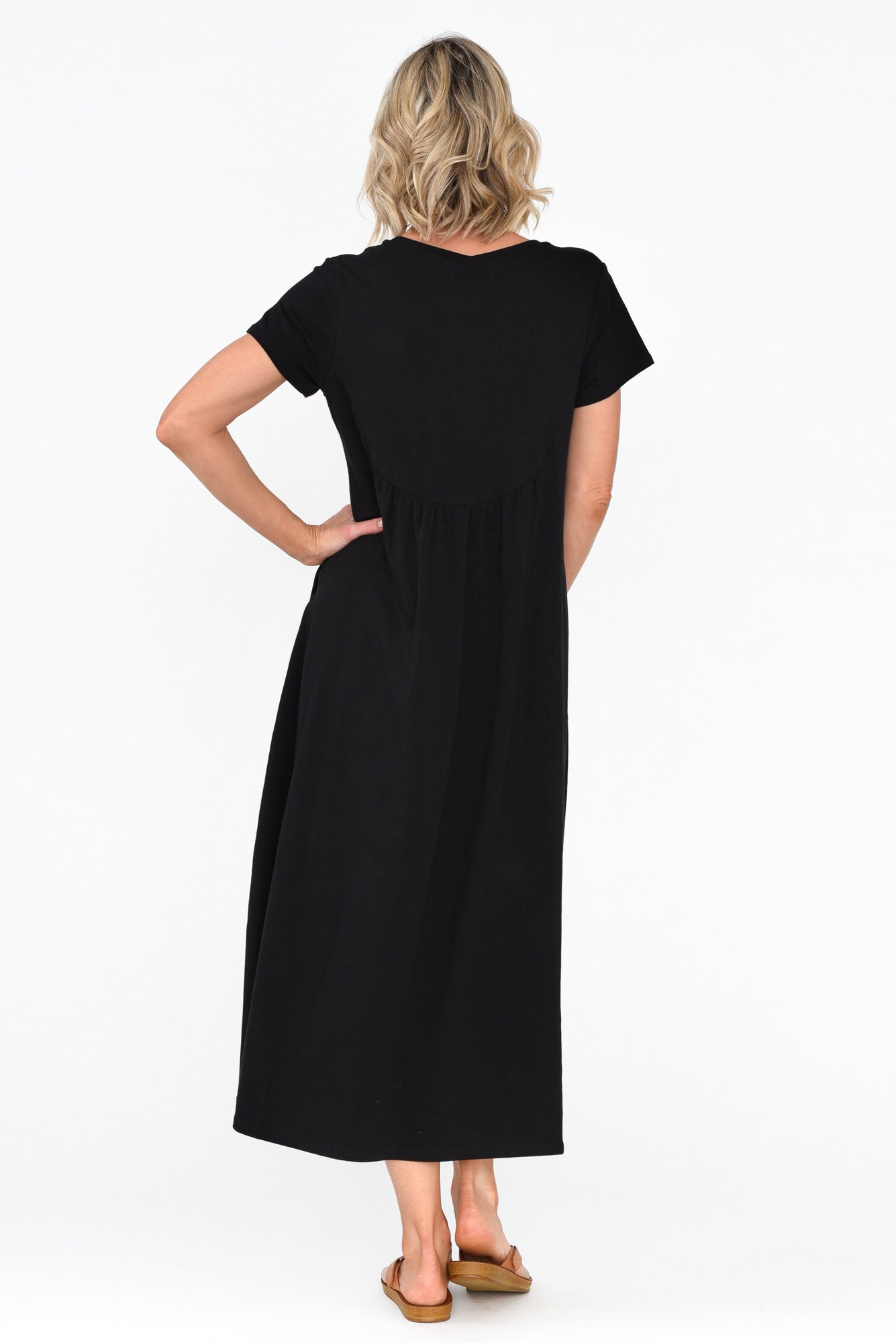 Patrick Black Cotton Pocket Dress
