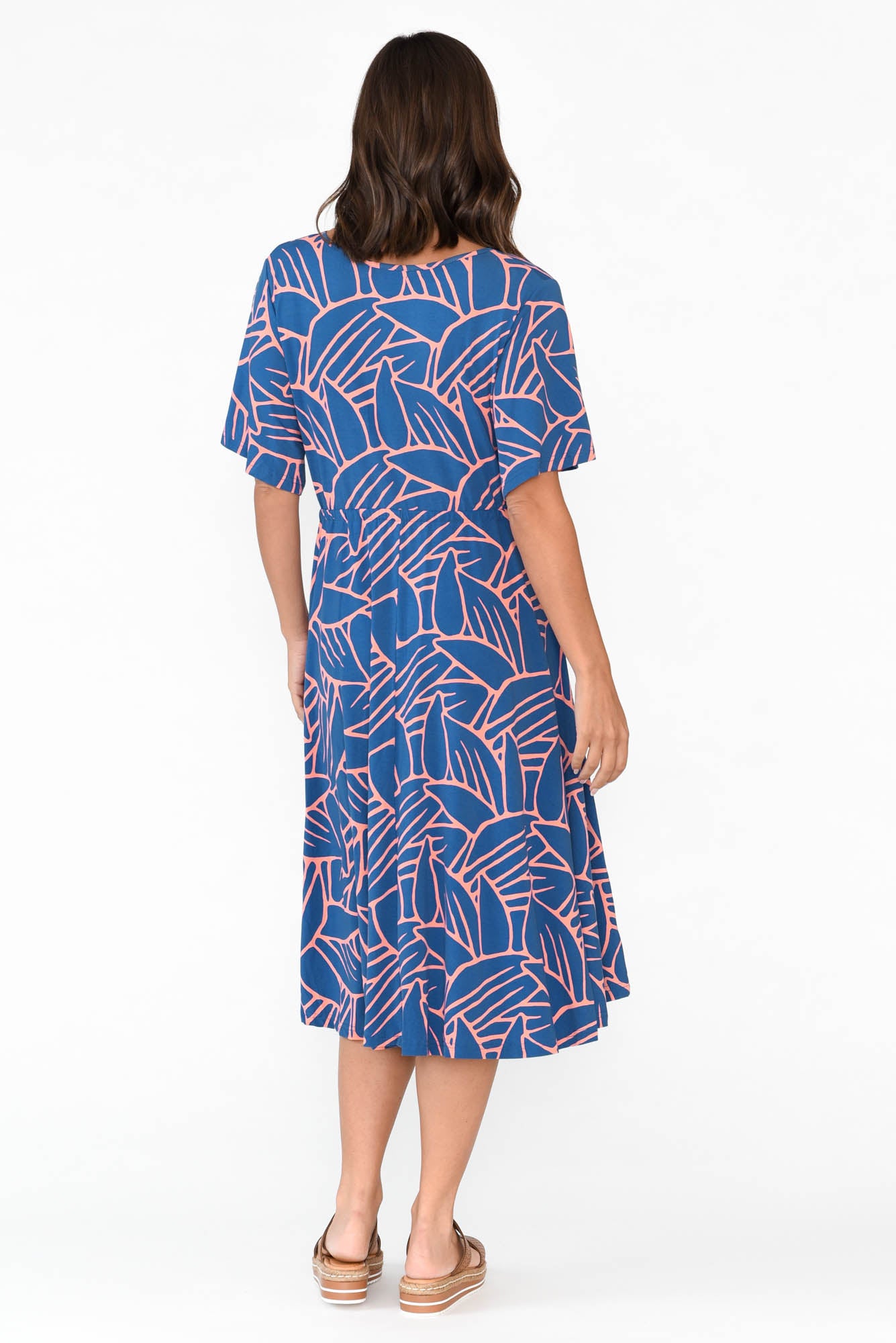 Billine Blue Leaf Bamboo Dress