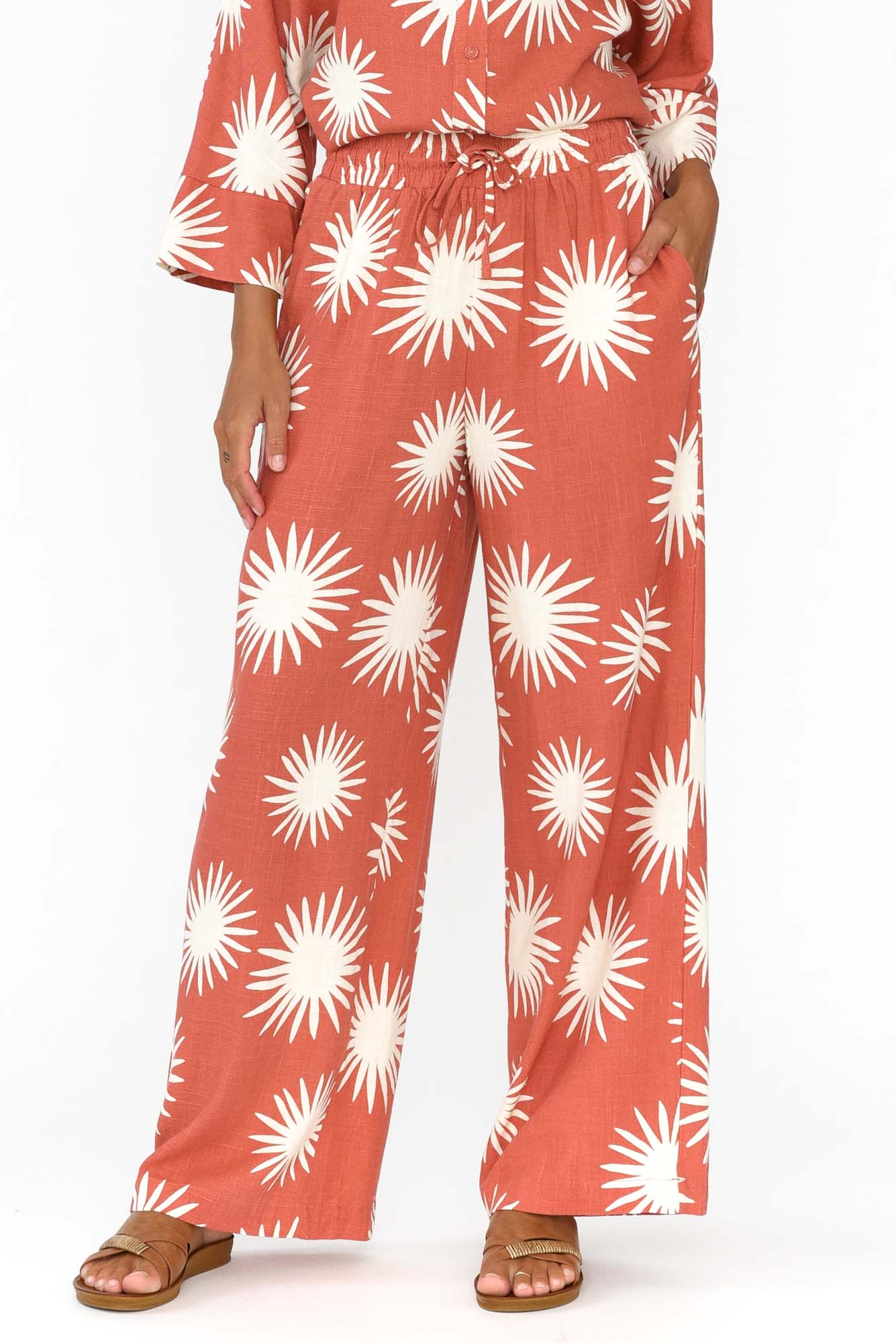 Cherish Rust Flower Pant