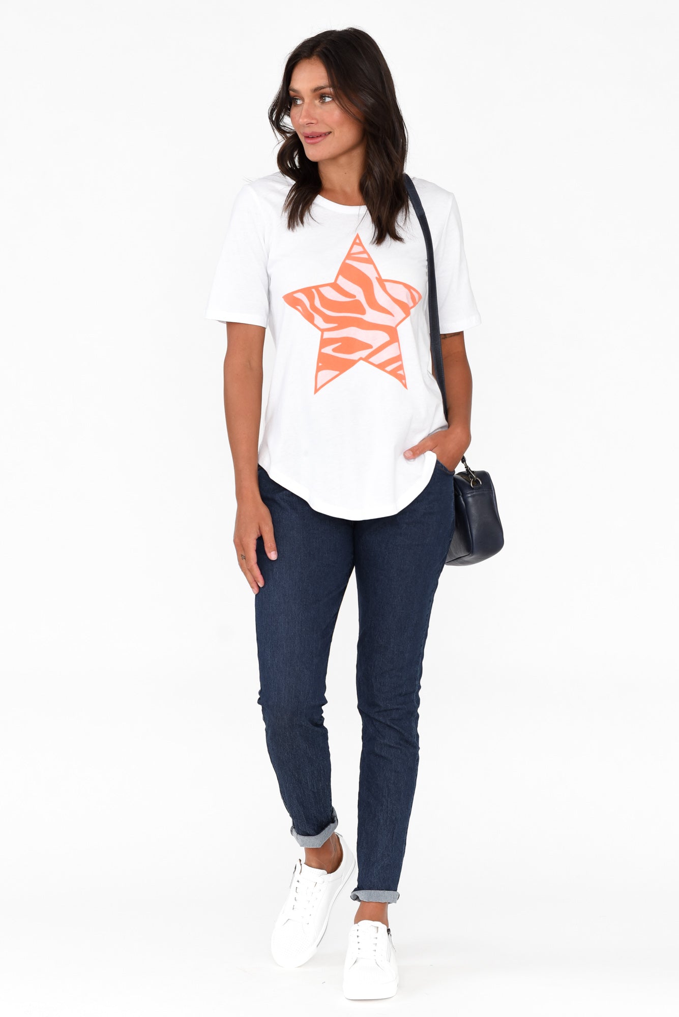 Ariana Pink Zebra Star Cotton Tee
