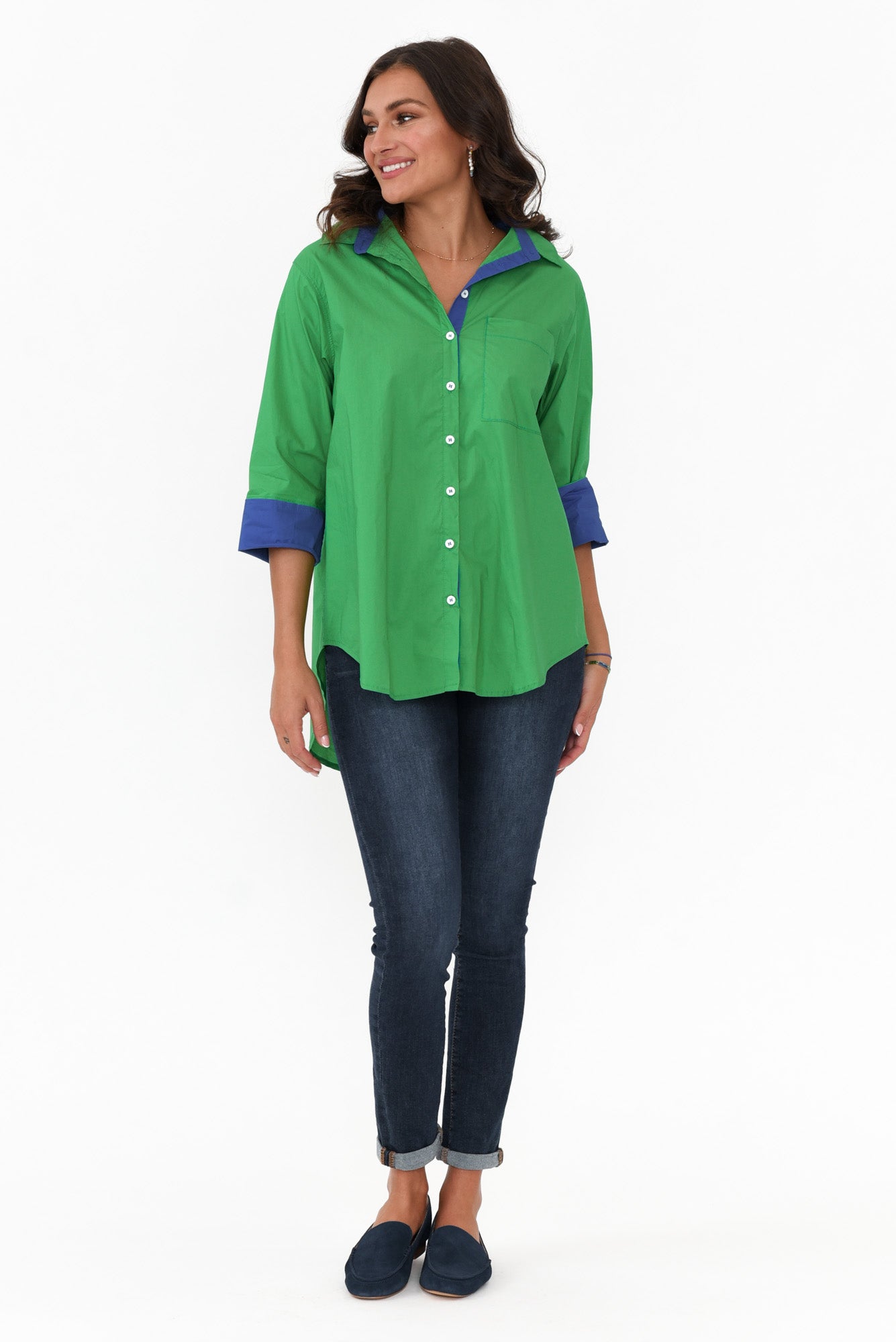 Kingsley Green Cotton Shirt
