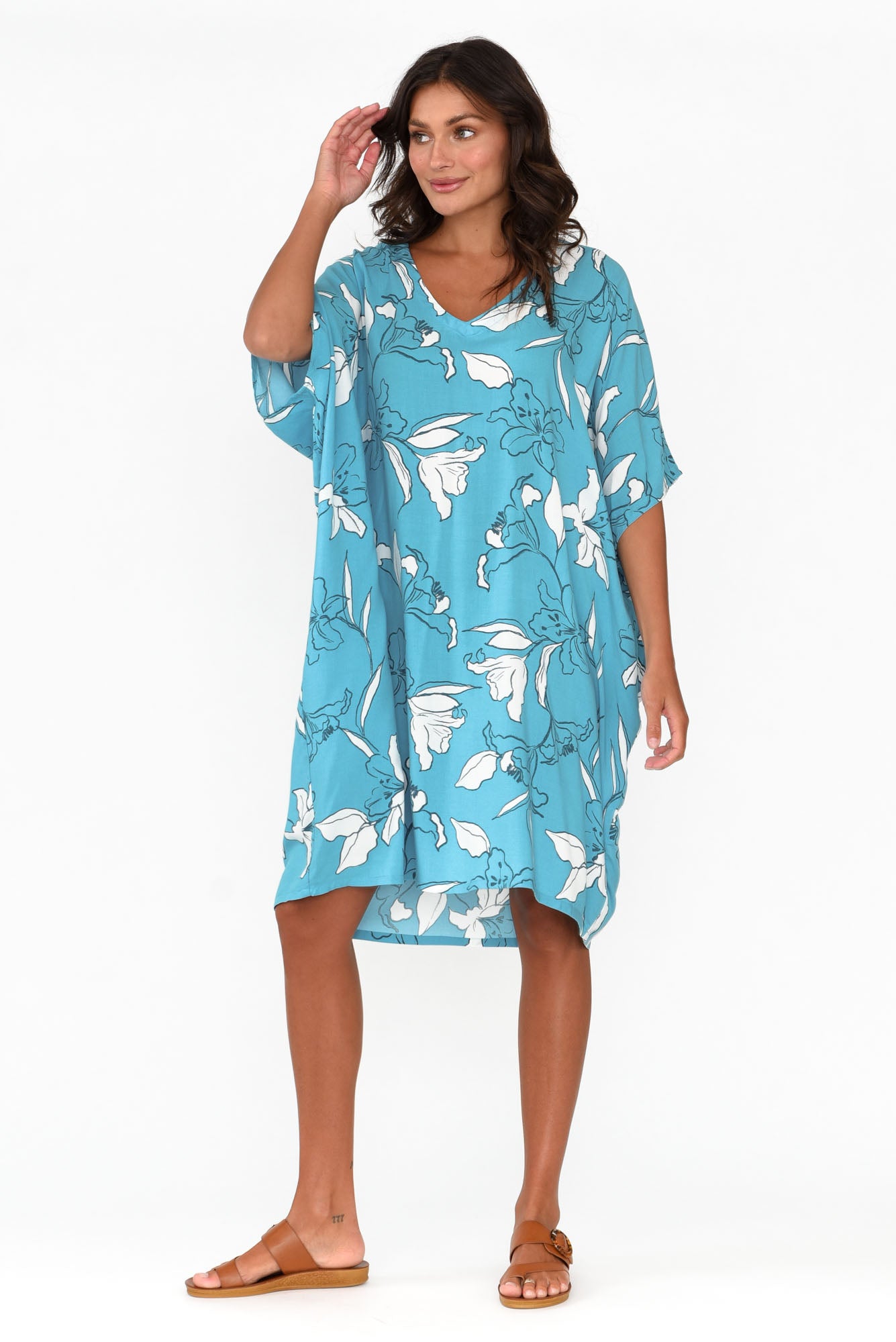 Luce Blue Blossom Kaftan