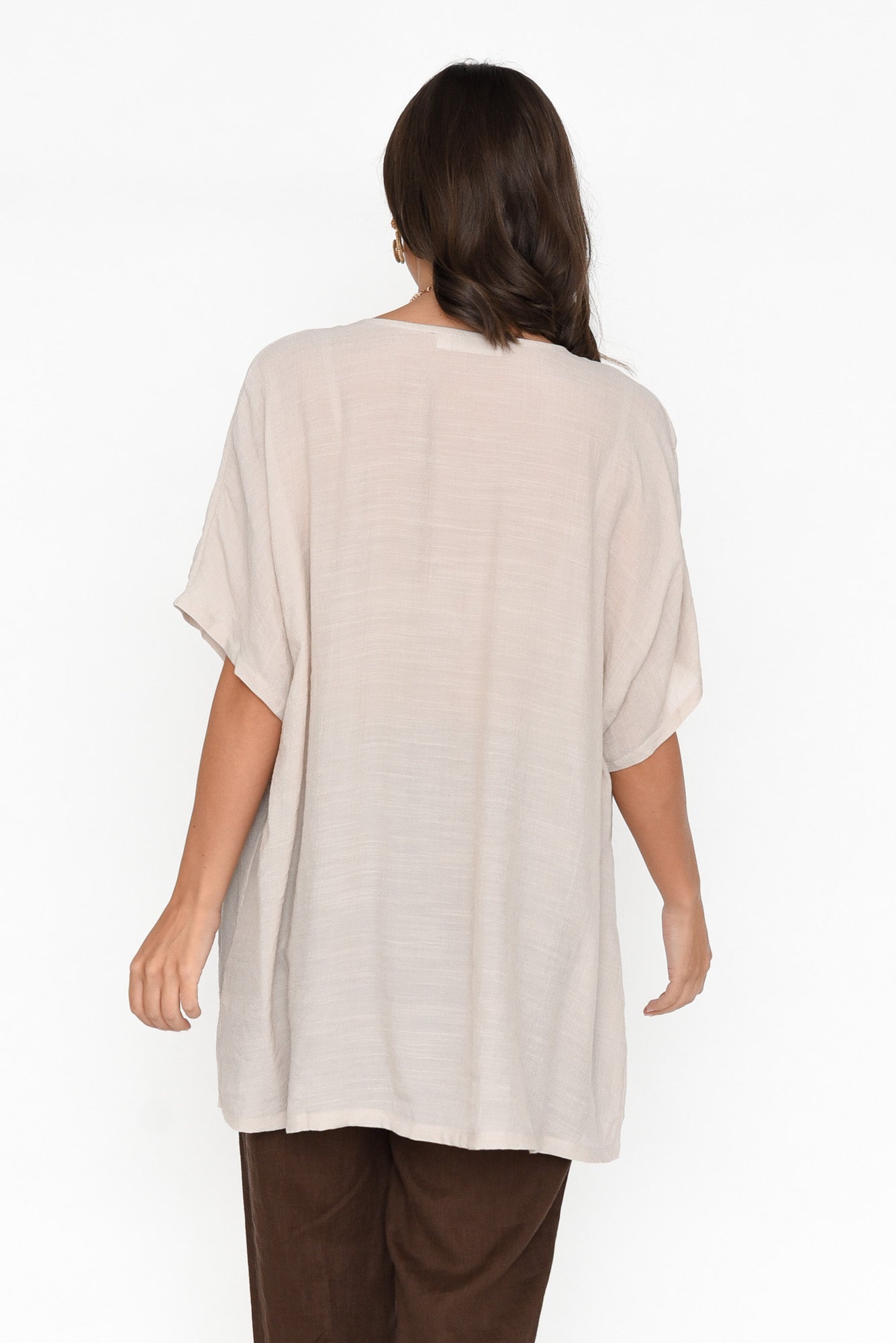 Elvira Natural Drape Top