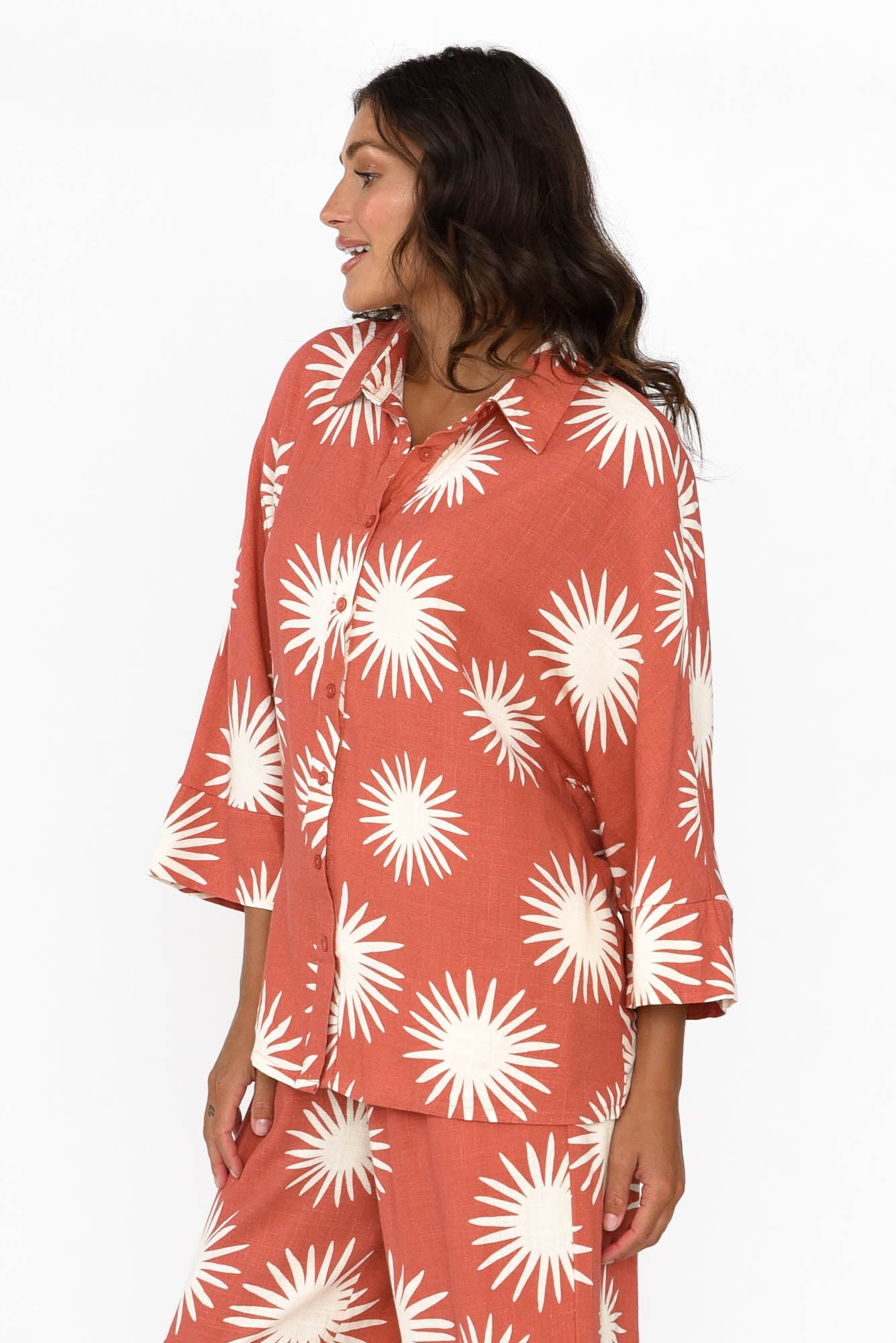 Cresta Rust Flower Shirt