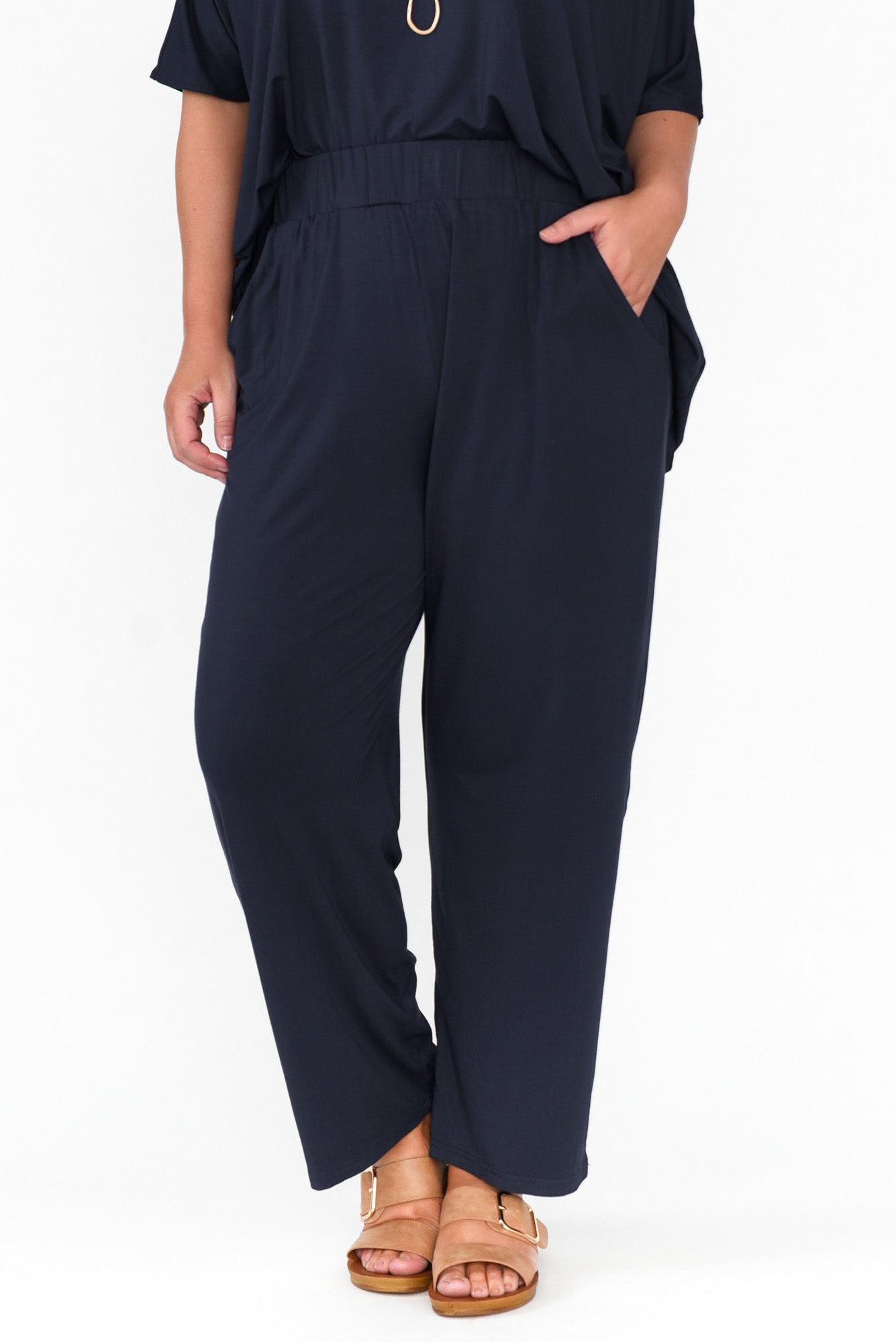 Rosella Navy Bamboo Pant