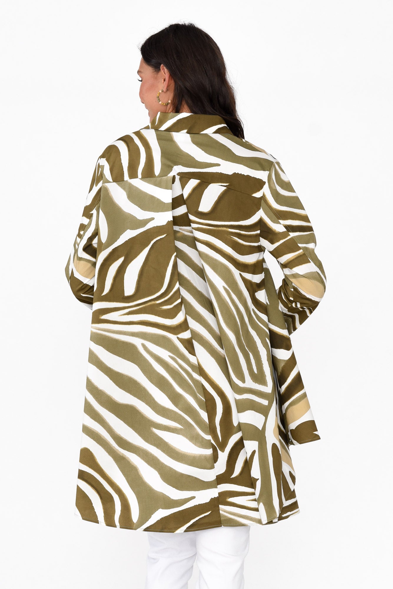 Kinley Green Swirl Cotton Tunic