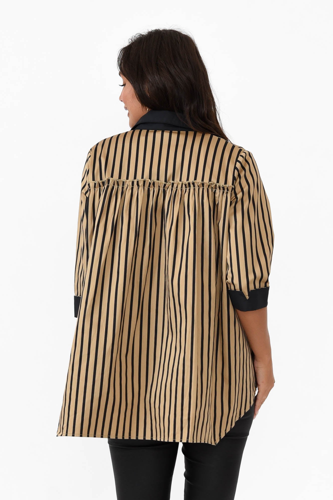 Knightley Black Stripe Cotton Shirt