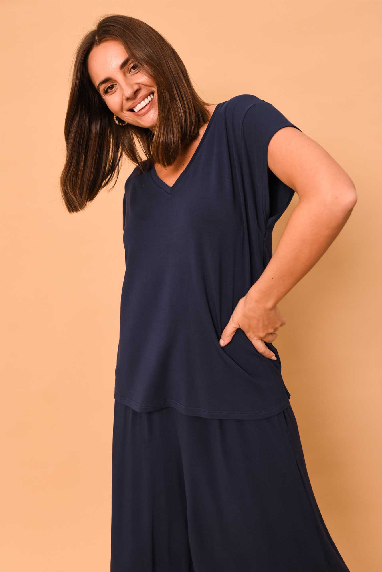 Jenkins Navy Modal Tee
