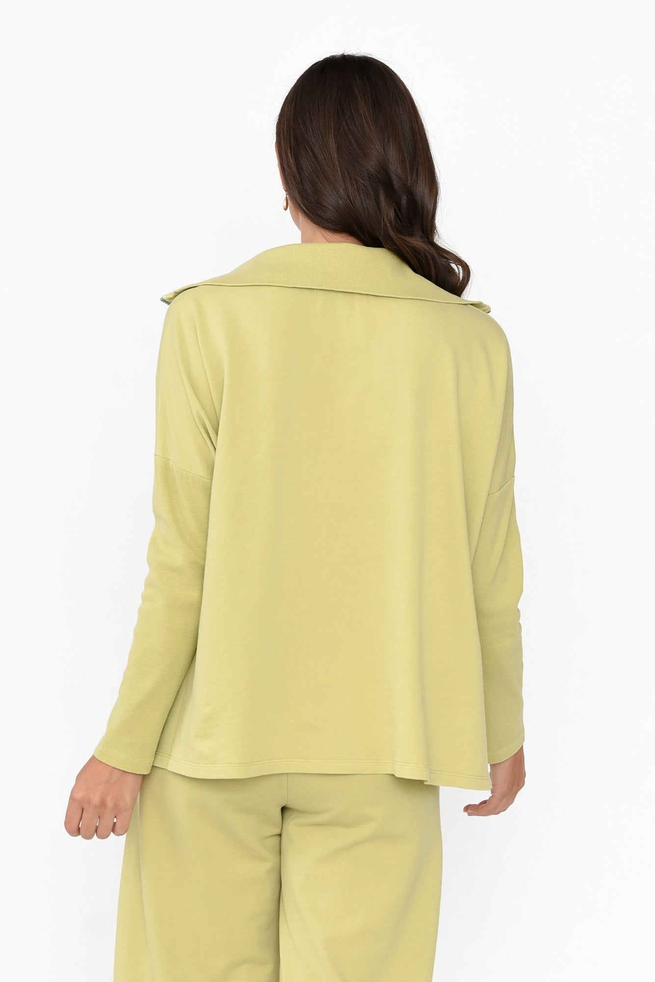 Malak Green Half Zip Jumper