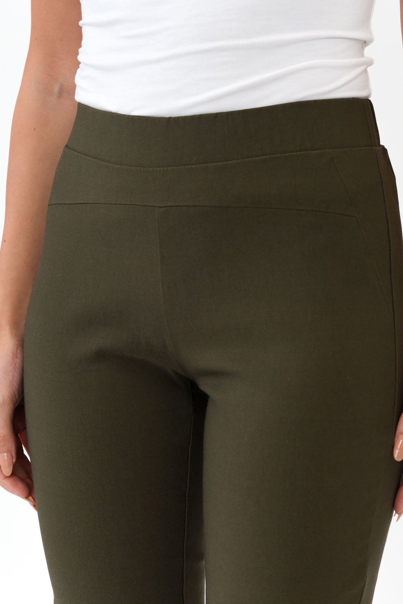 Olympia Khaki Straight 7/8 Pant