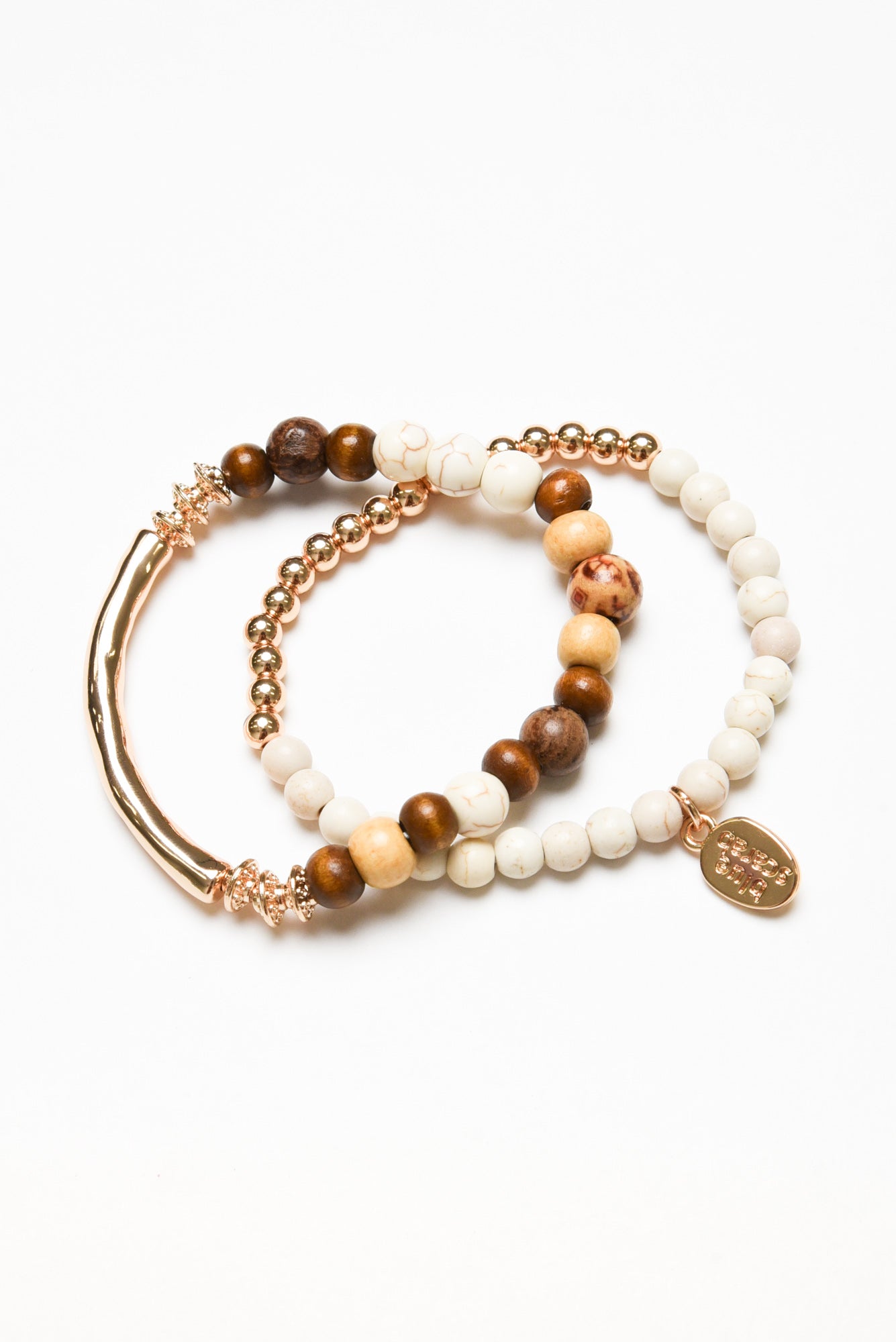 Morales Brown Beaded Bracelet Set