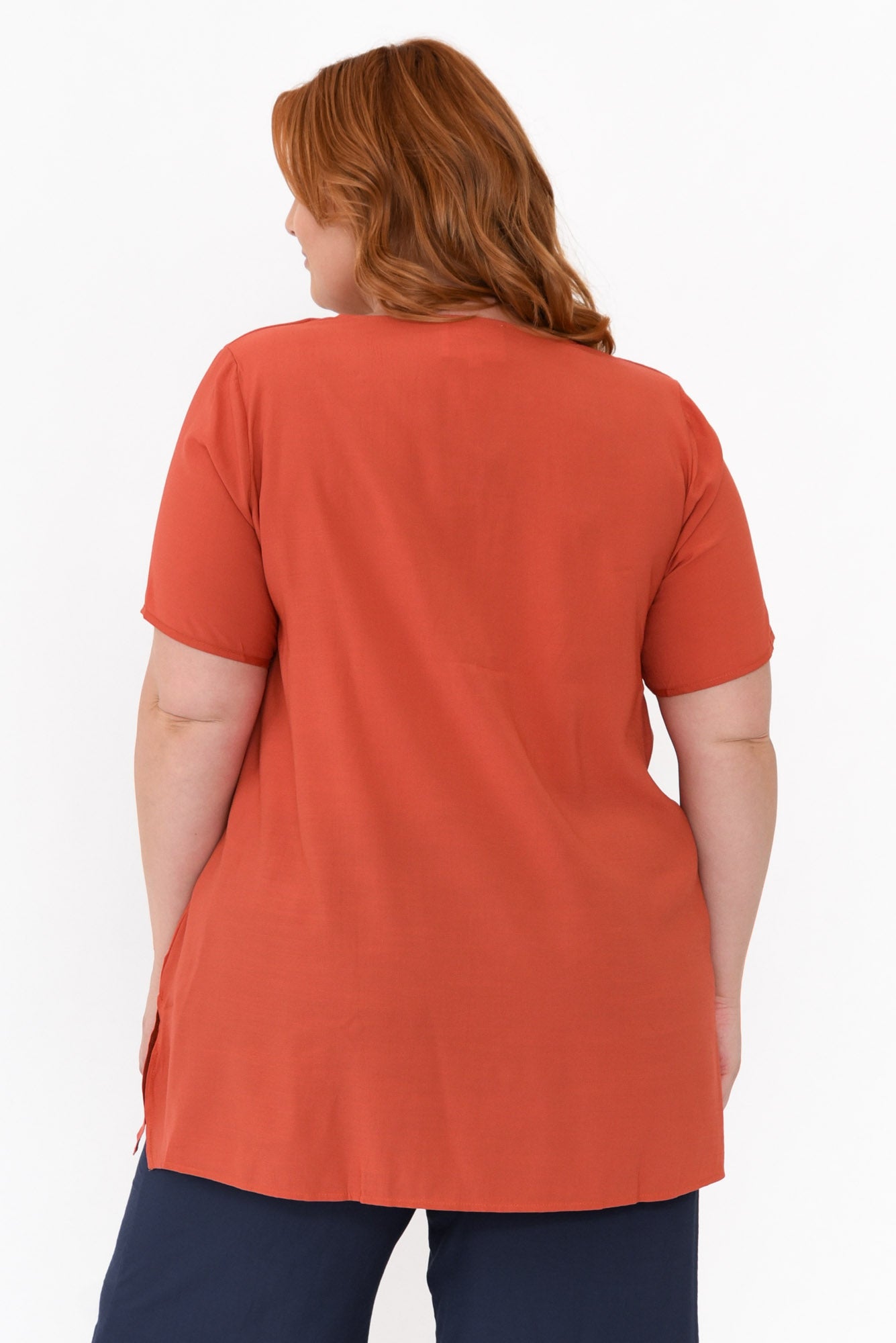 Shoshana Rust Cotton Layered Top