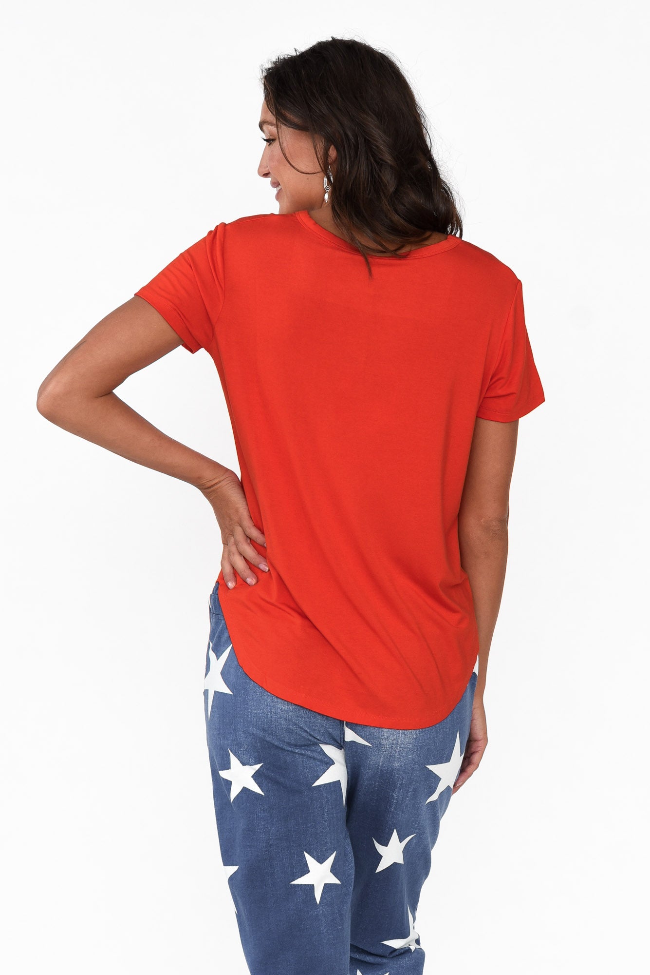 Veronica Red Bamboo Tee